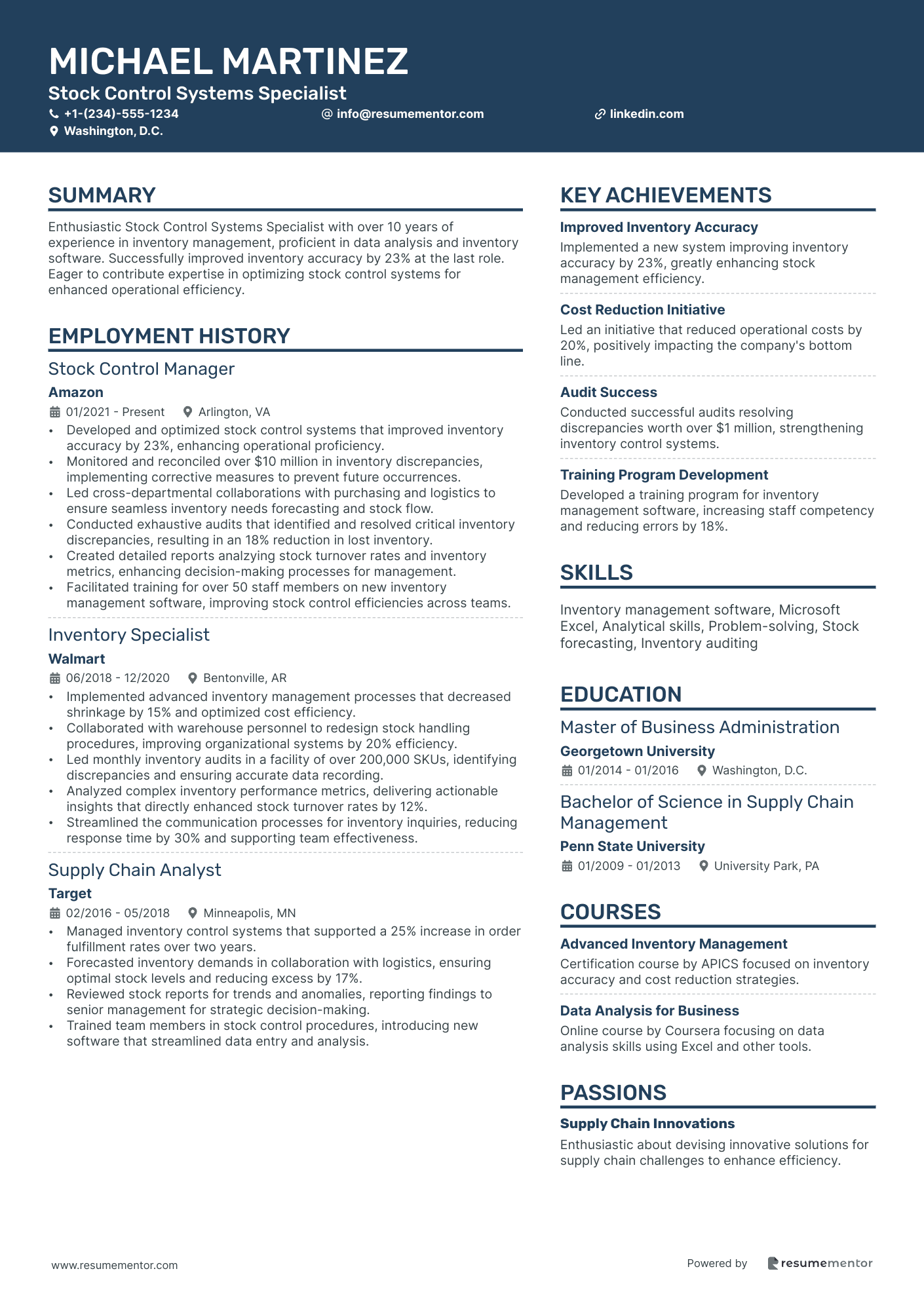 Stock Control Systems Specialist