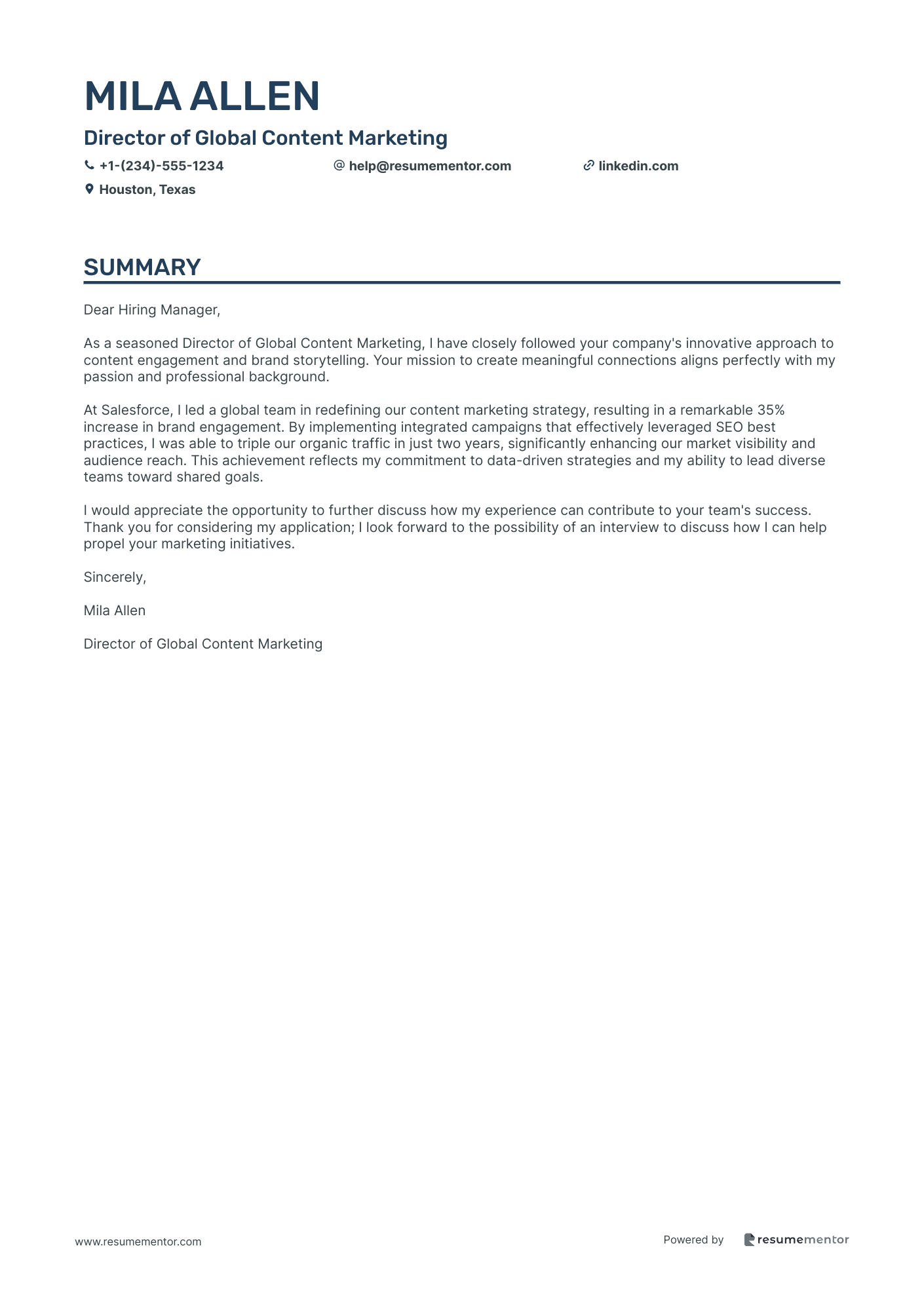 Director of Global Content Marketing