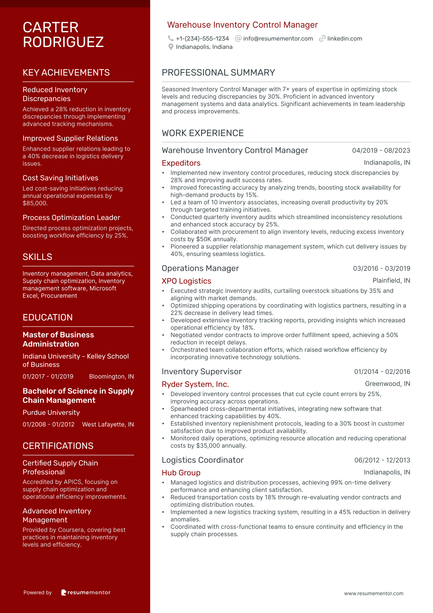 Warehouse Inventory Control Manager
