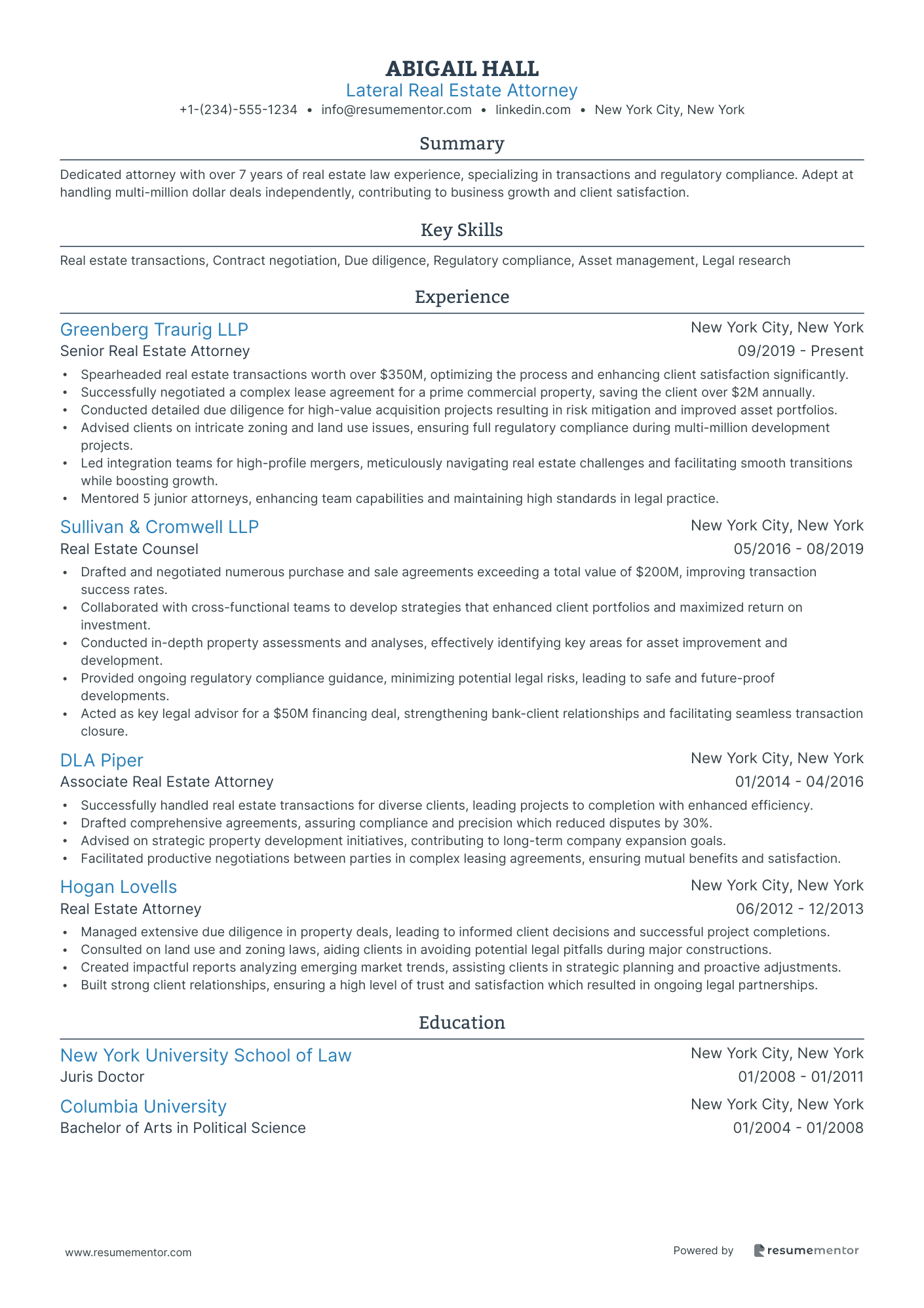 Lateral Real Estate Attorney