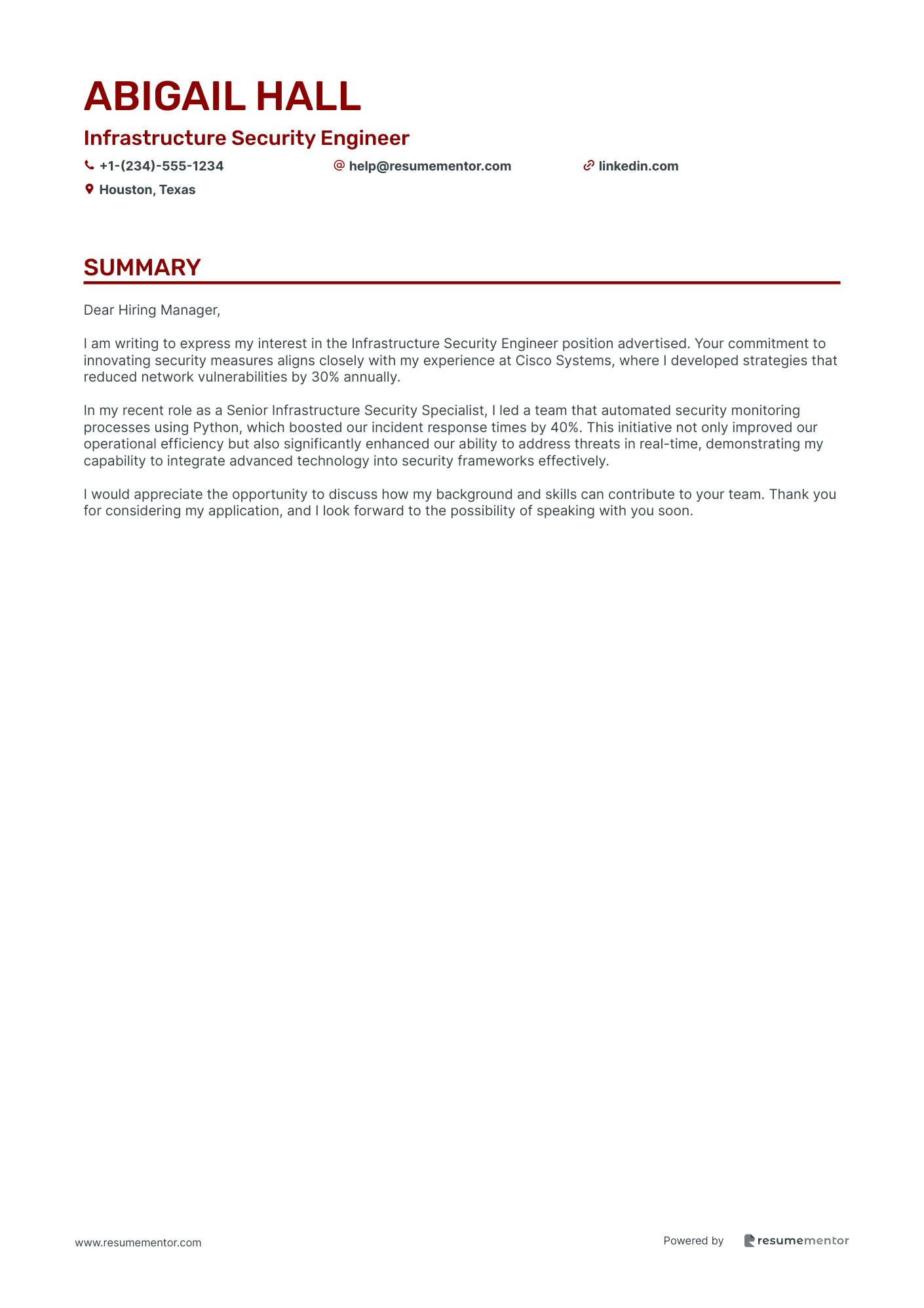 Infrastructure Security Engineer