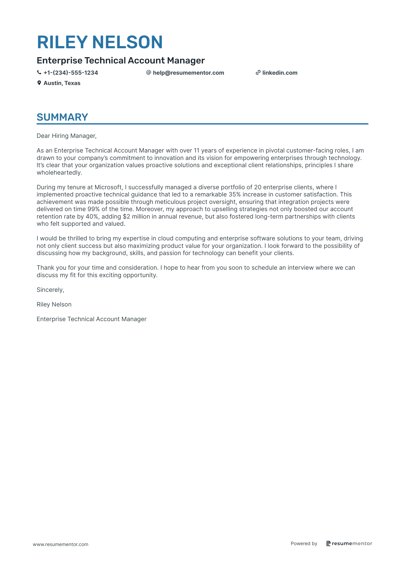 Enterprise Technical Account Manager