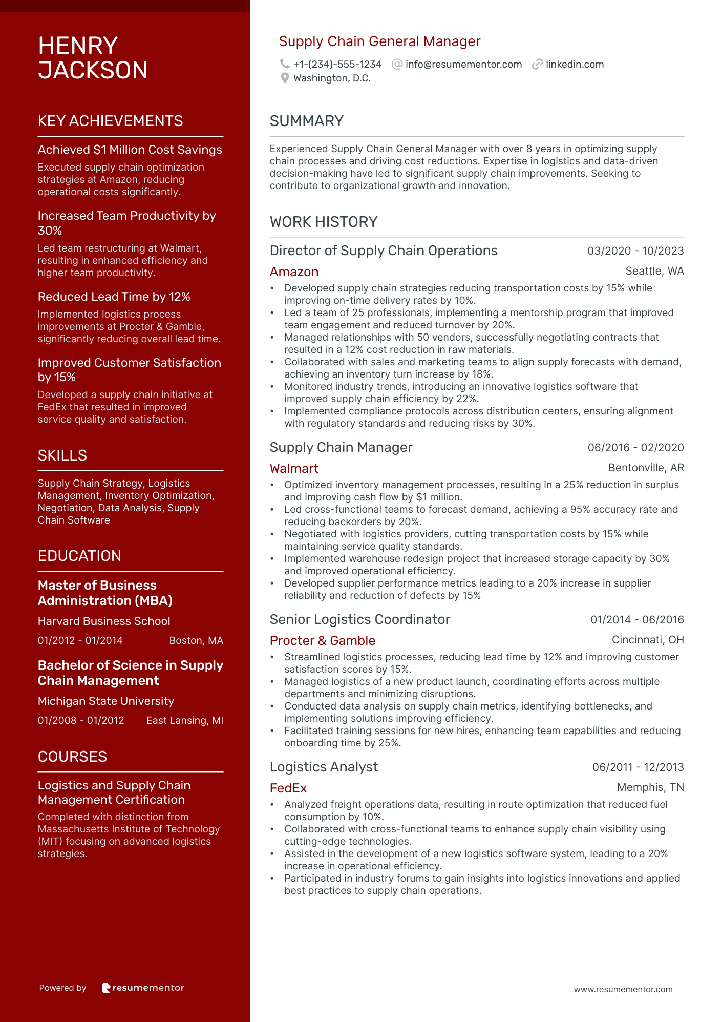 Supply Chain General Manager