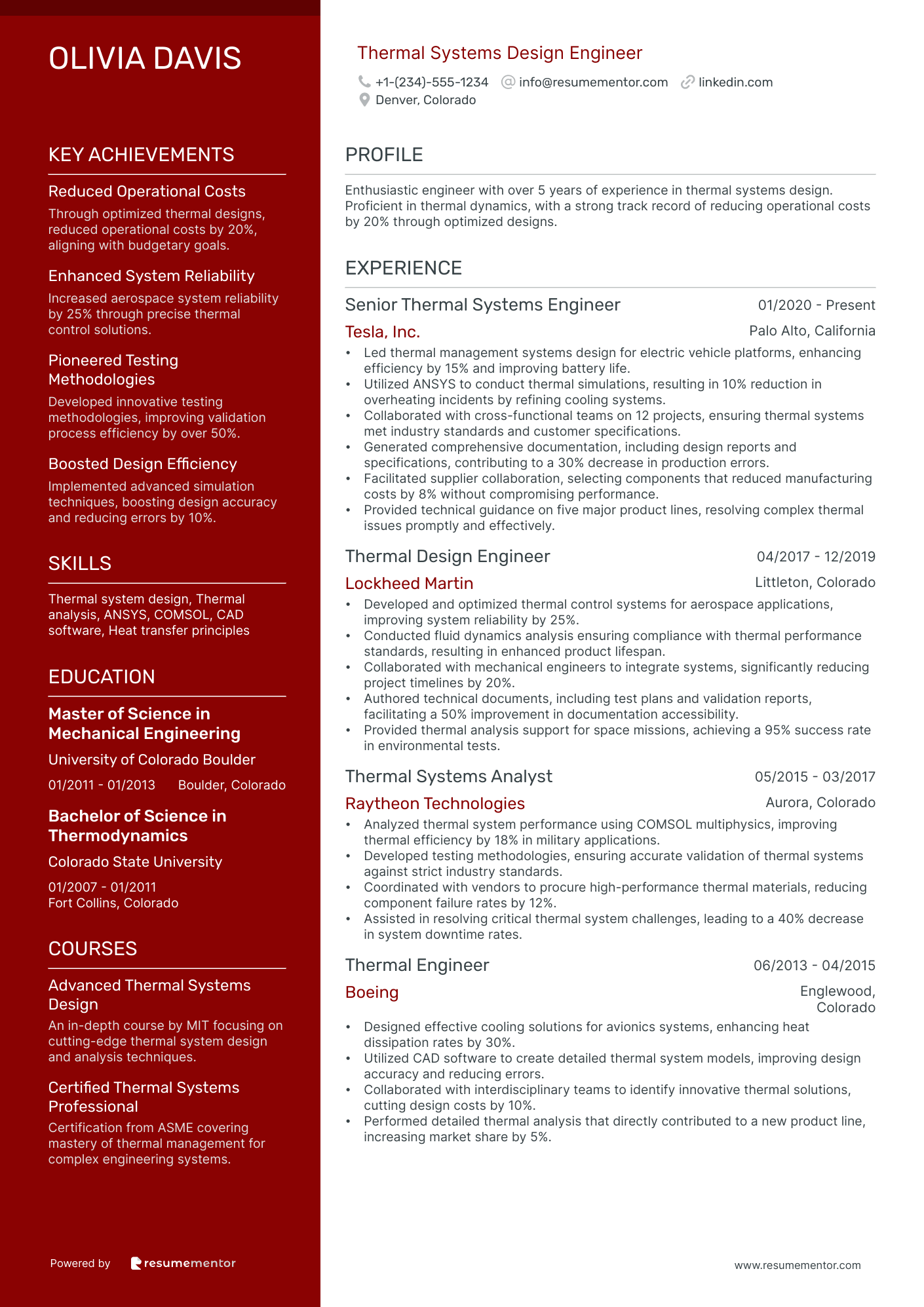 Thermal Systems Design Engineer