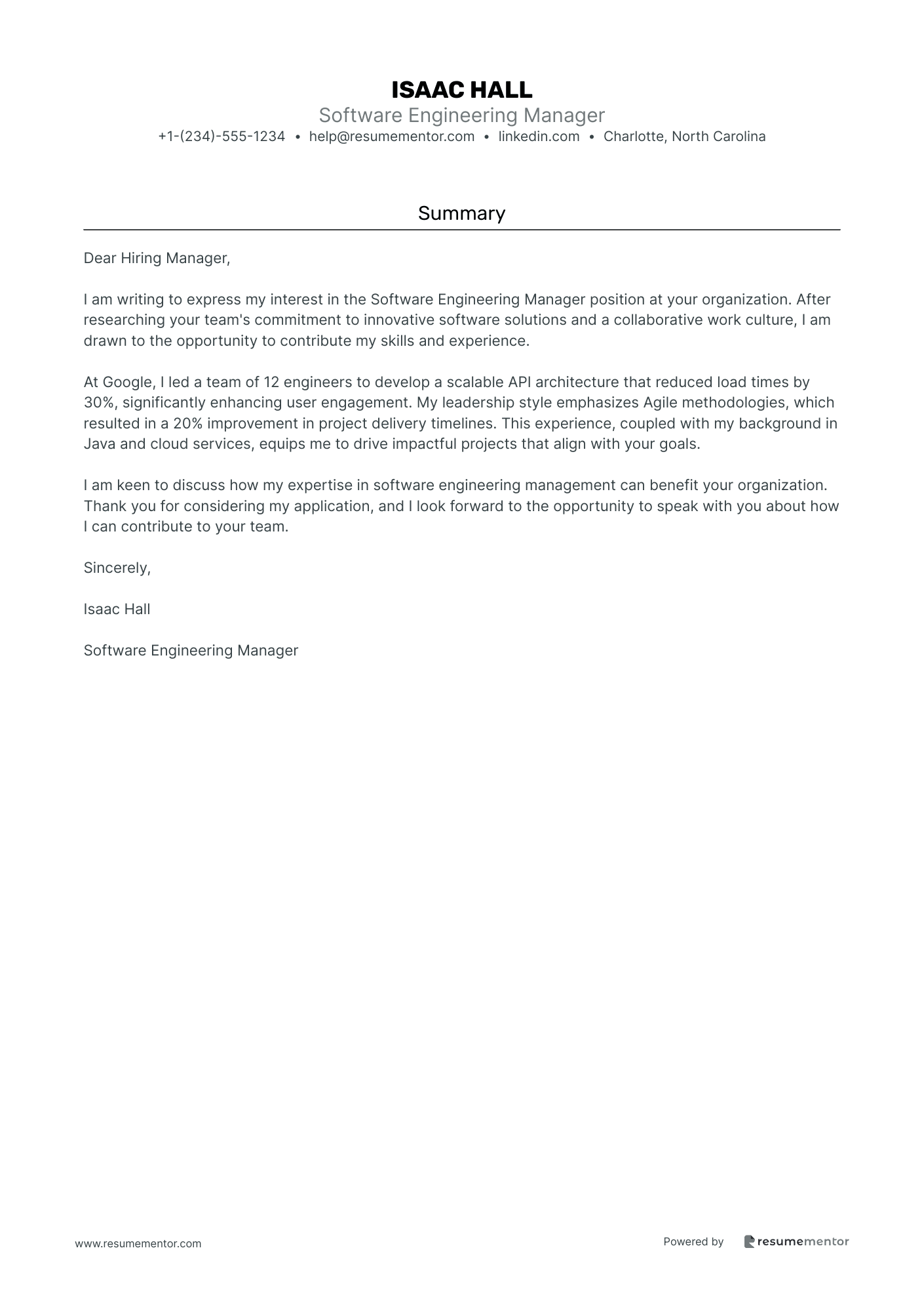 Software Engineering Manager
