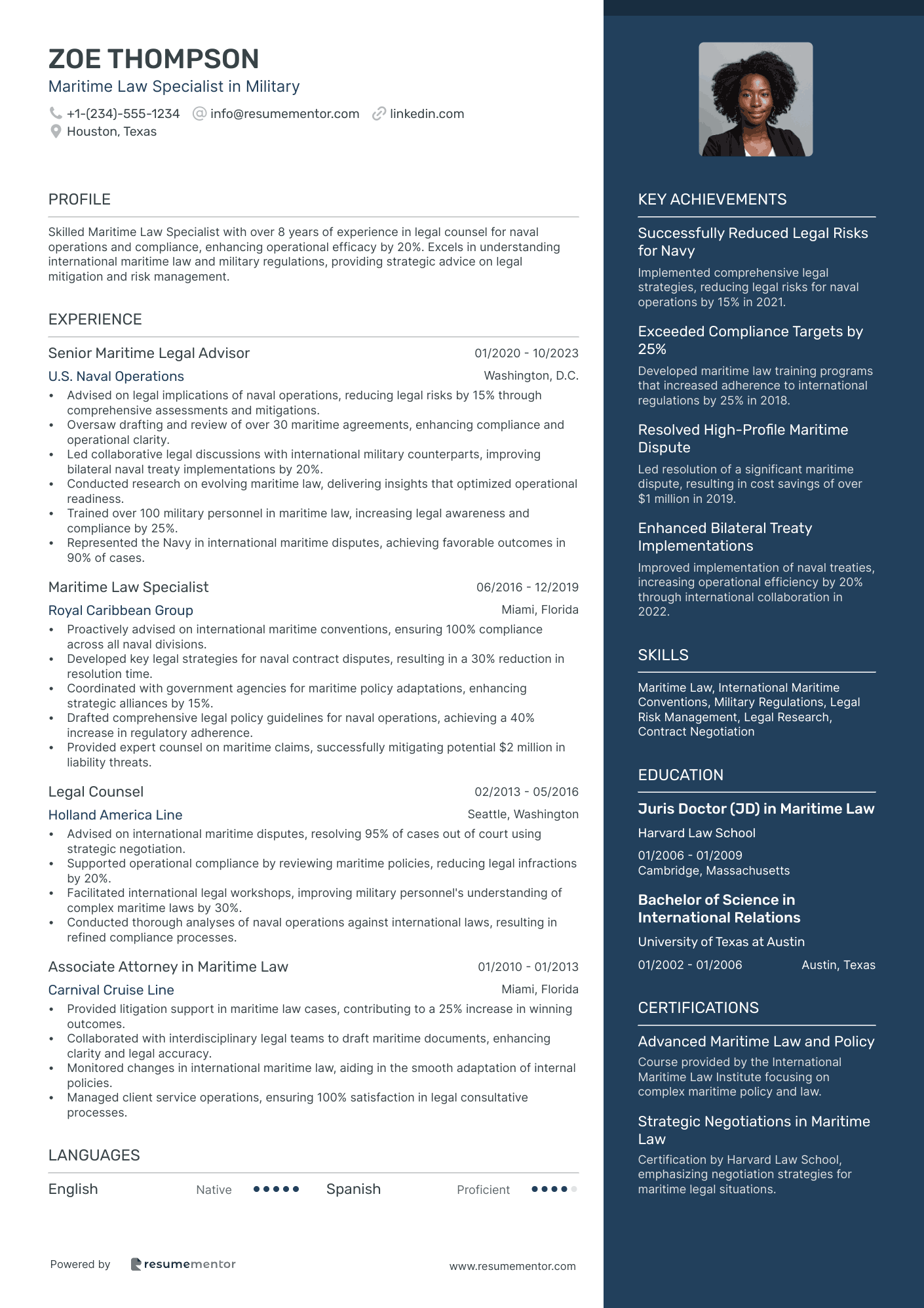Maritime Law Specialist in Military