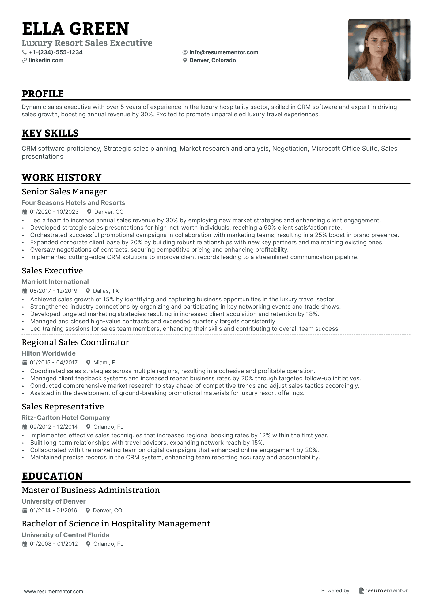 Luxury Resort Sales Executive