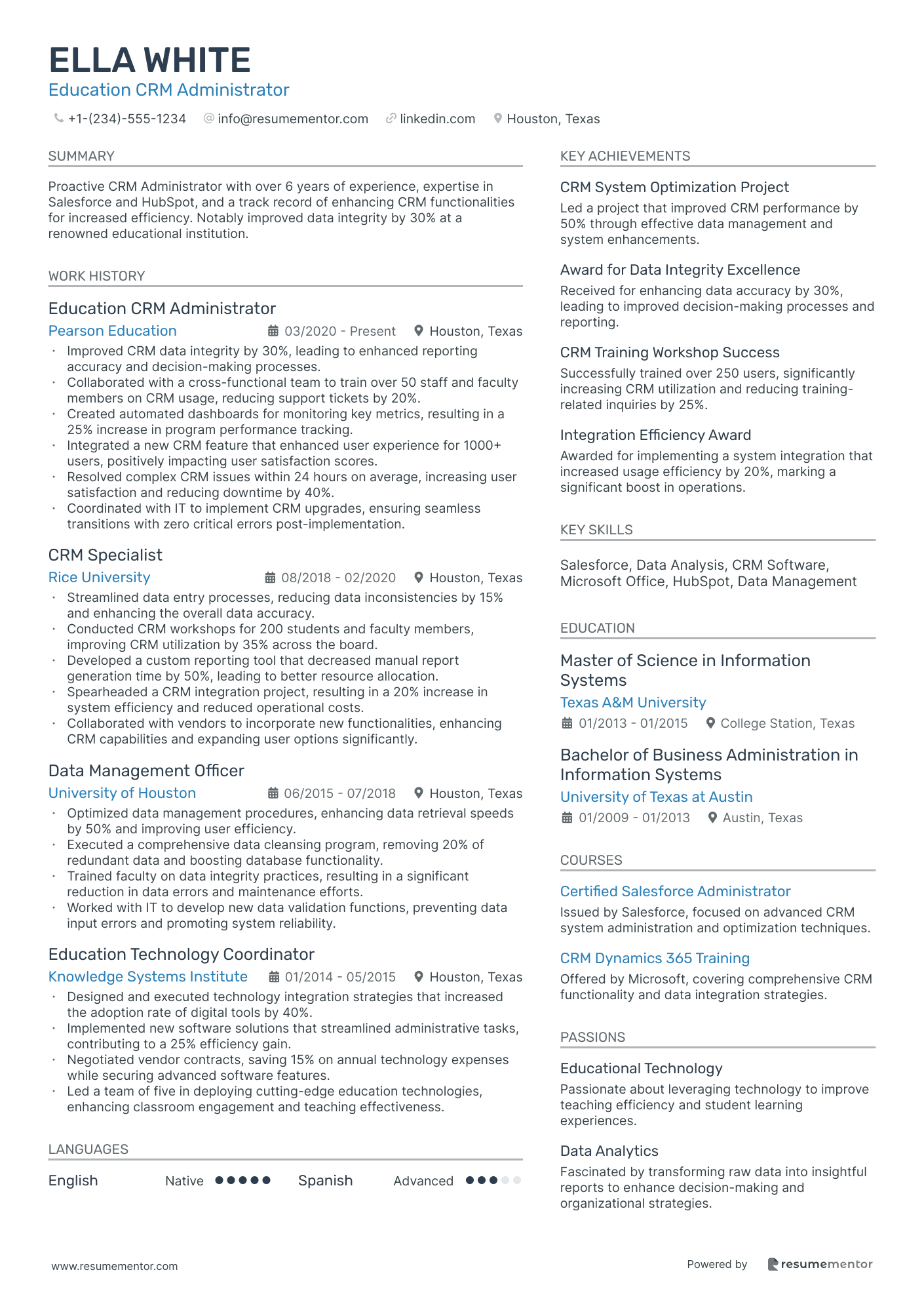 Education CRM Administrator