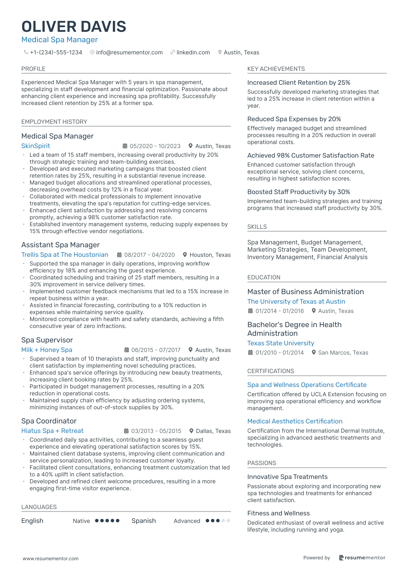 Medical Spa Manager