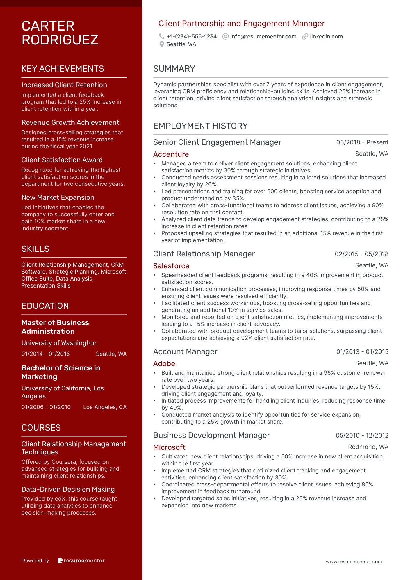Client Partnership and Engagement Manager