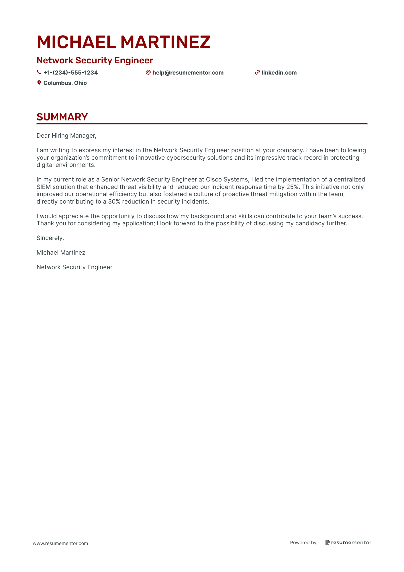 Network Security Engineer