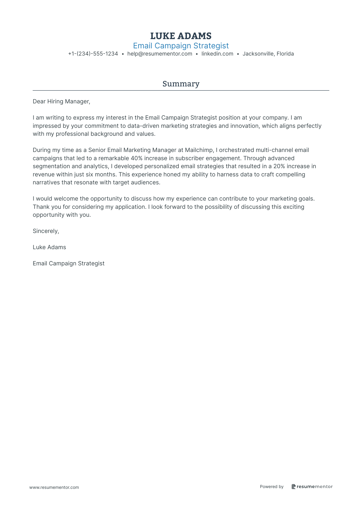 Email Campaign Strategist