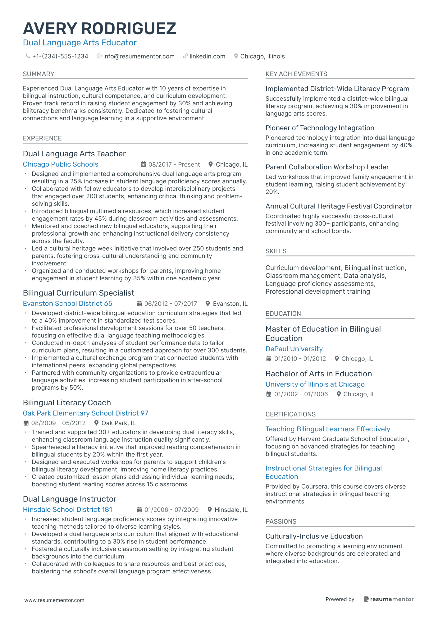 Dual Language Arts Educator