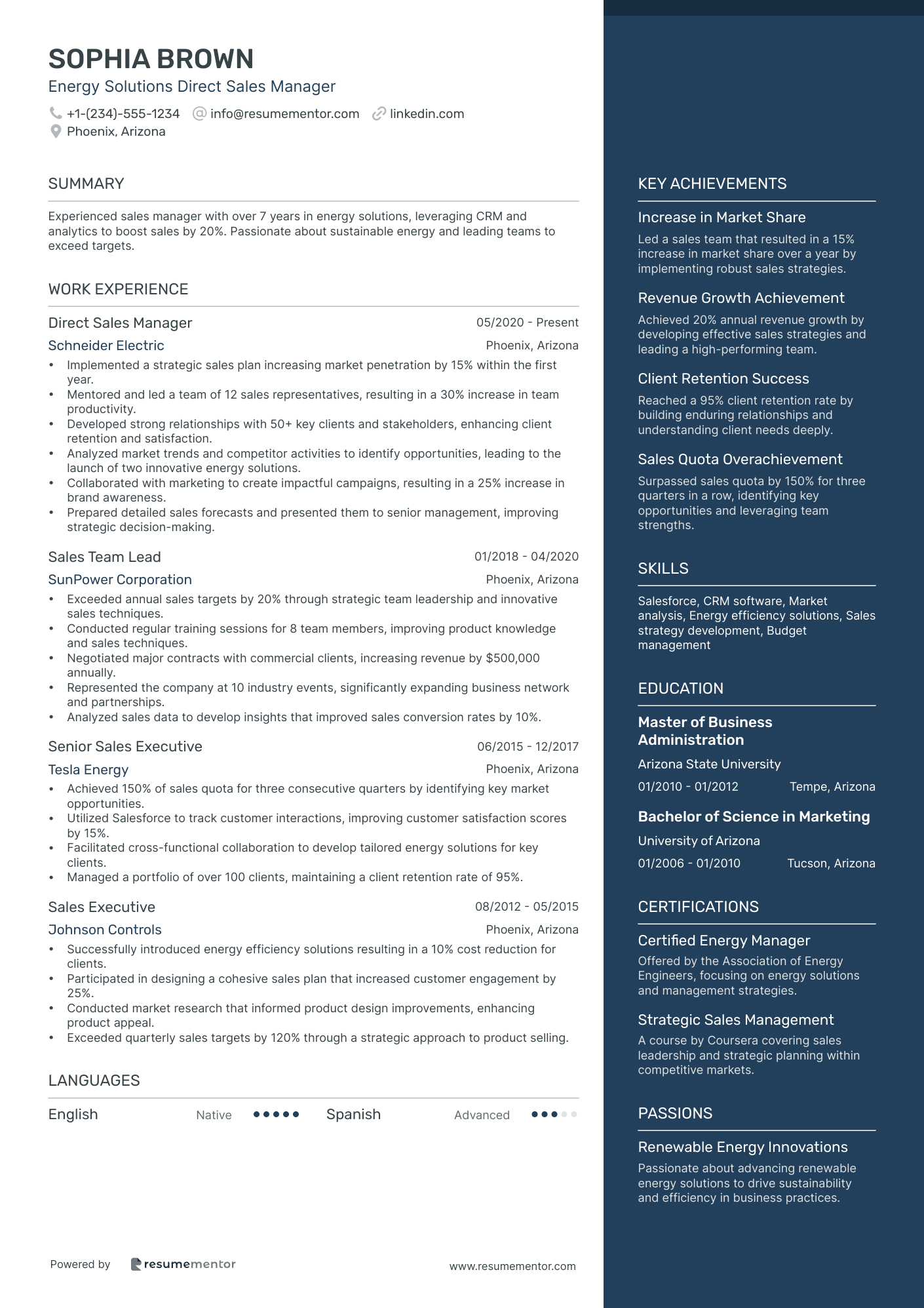 Energy Solutions Direct Sales Manager