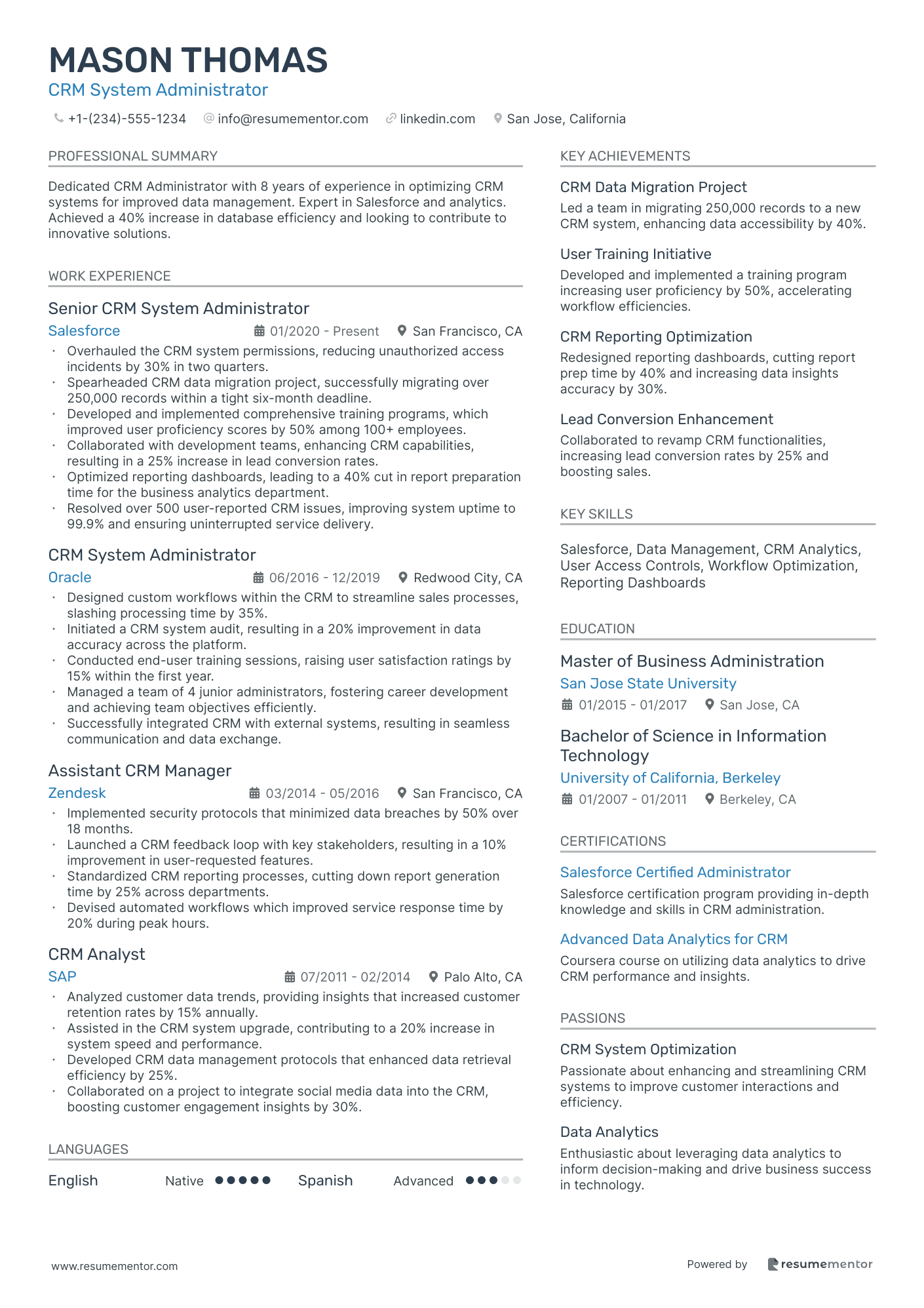CRM System Administrator