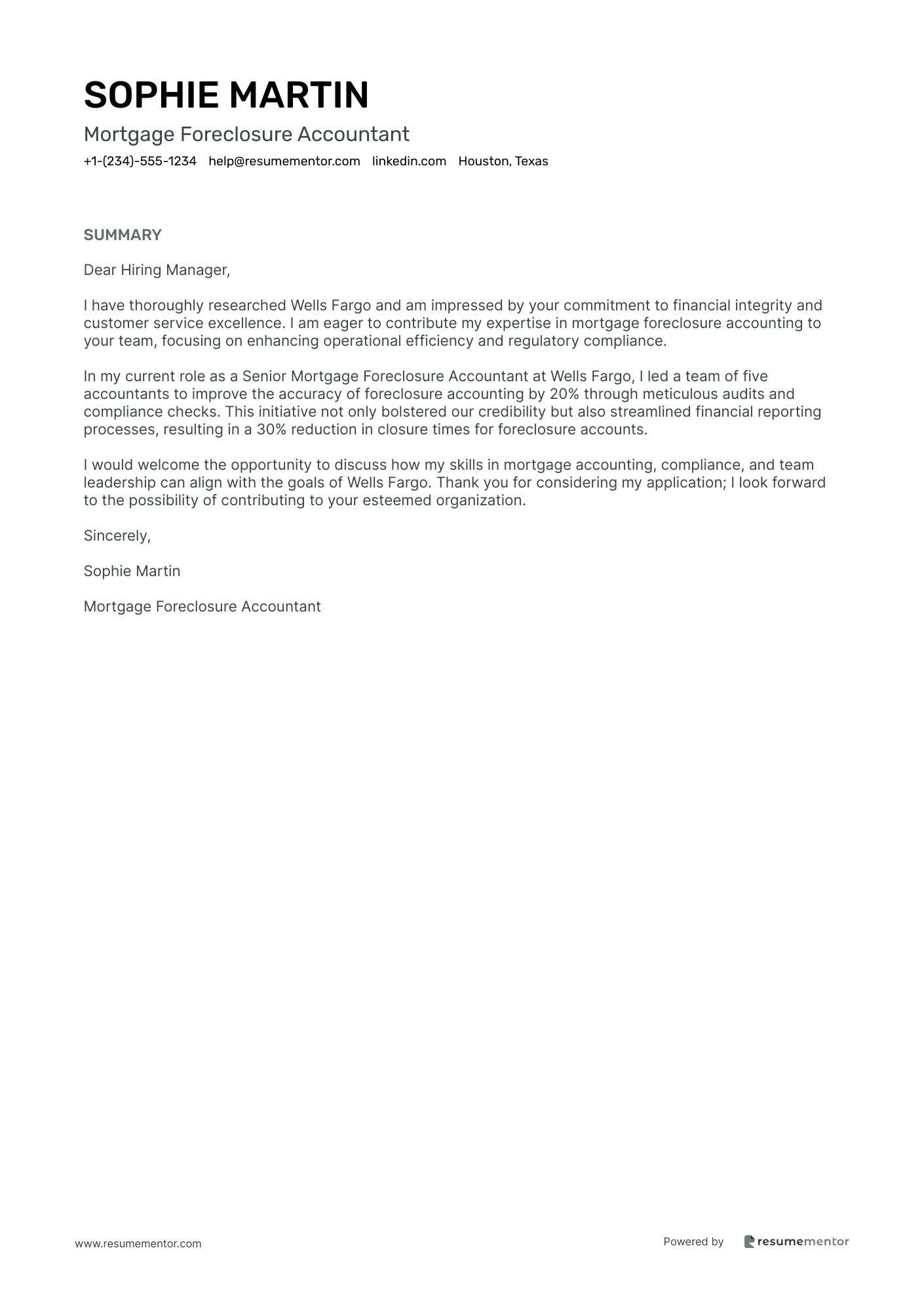 Mortgage Foreclosure Accountant