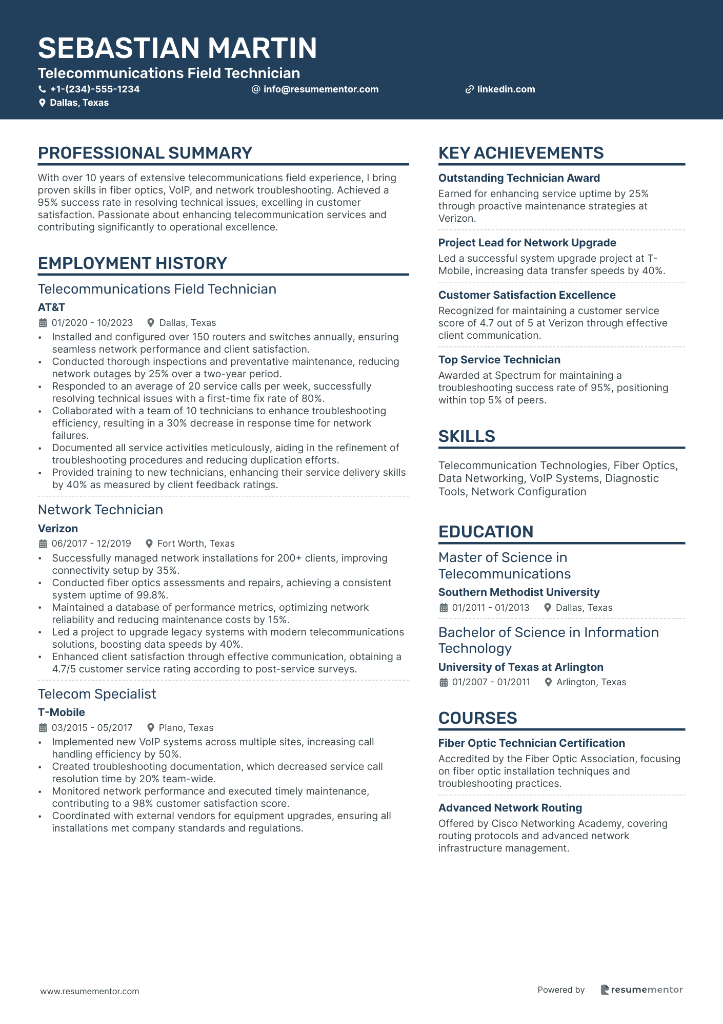 Telecommunications Field Technician