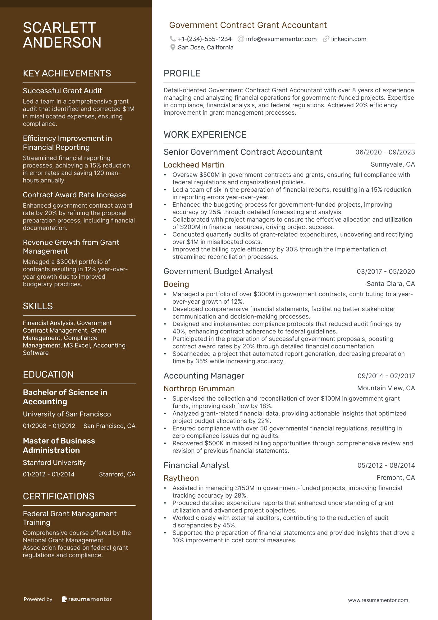 Government Contract Grant Accountant