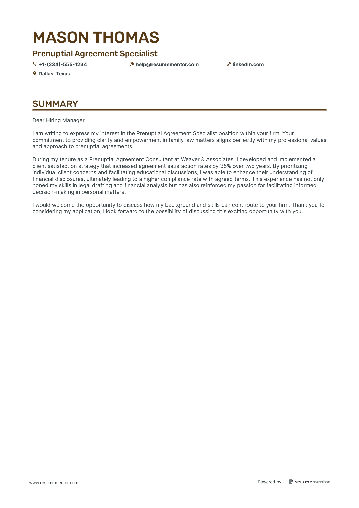 Prenuptial Agreement Specialist