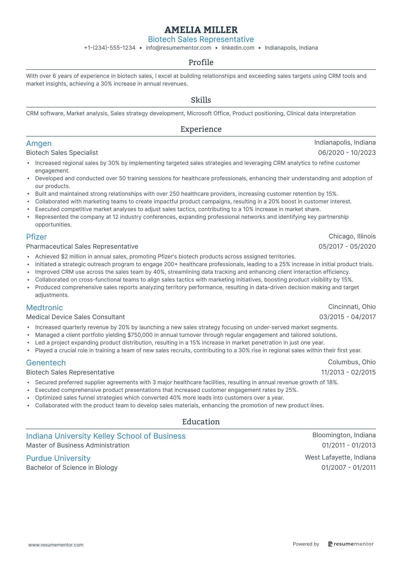 Biotech Sales Representative