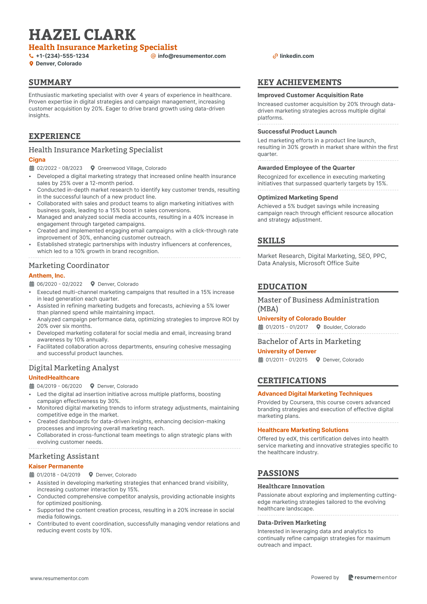 Health Insurance Marketing Specialist