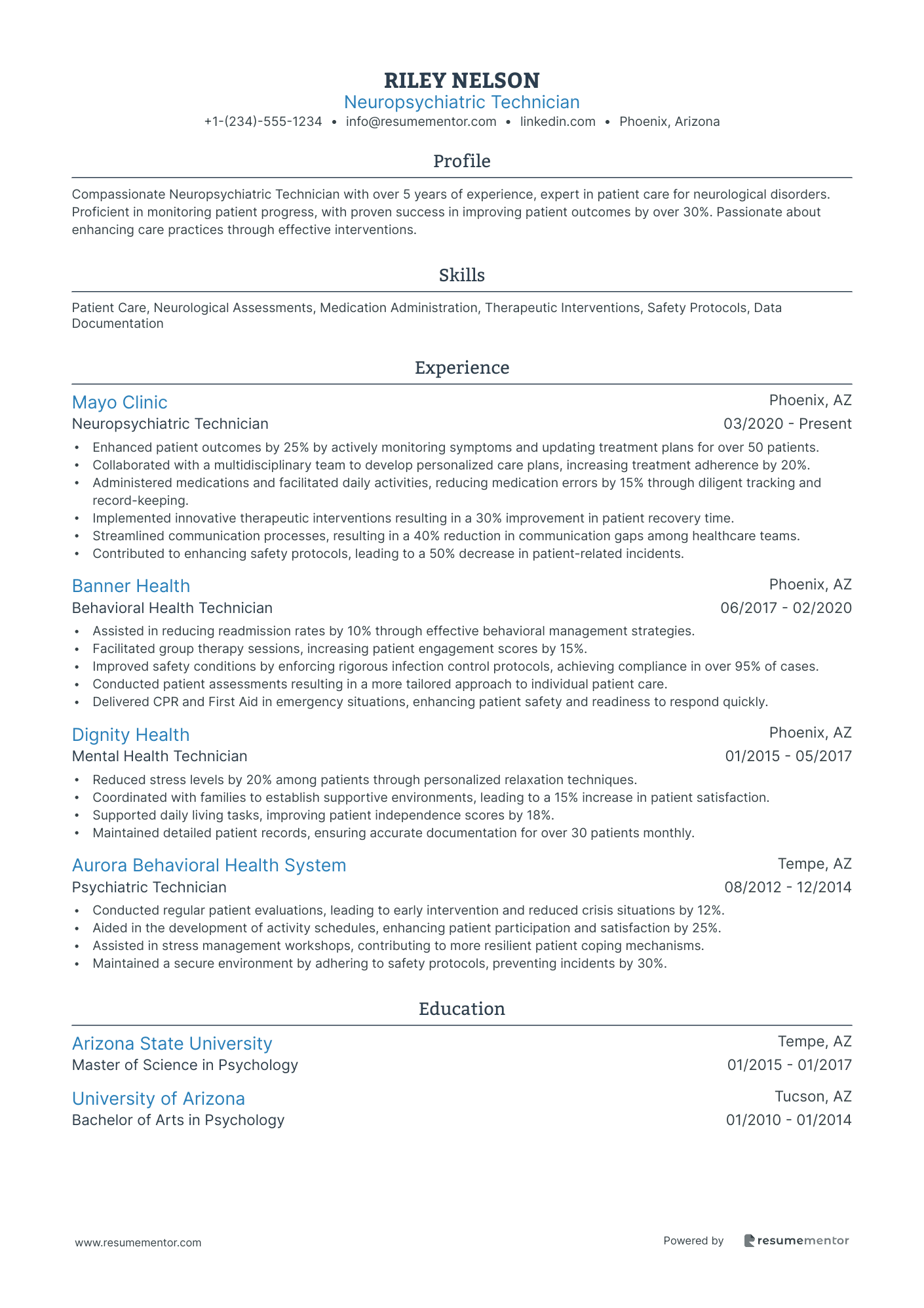 Neuropsychiatric Technician