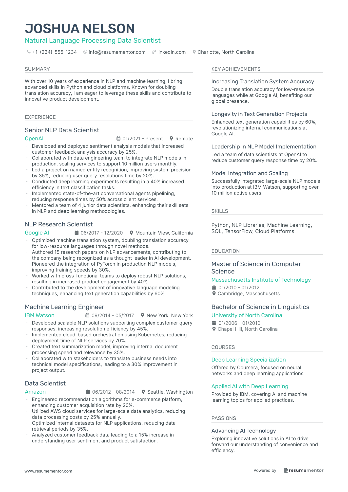 Natural Language Processing Data Scientist