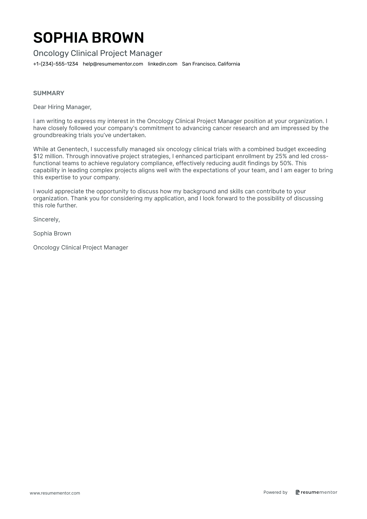 Oncology Clinical Project Manager