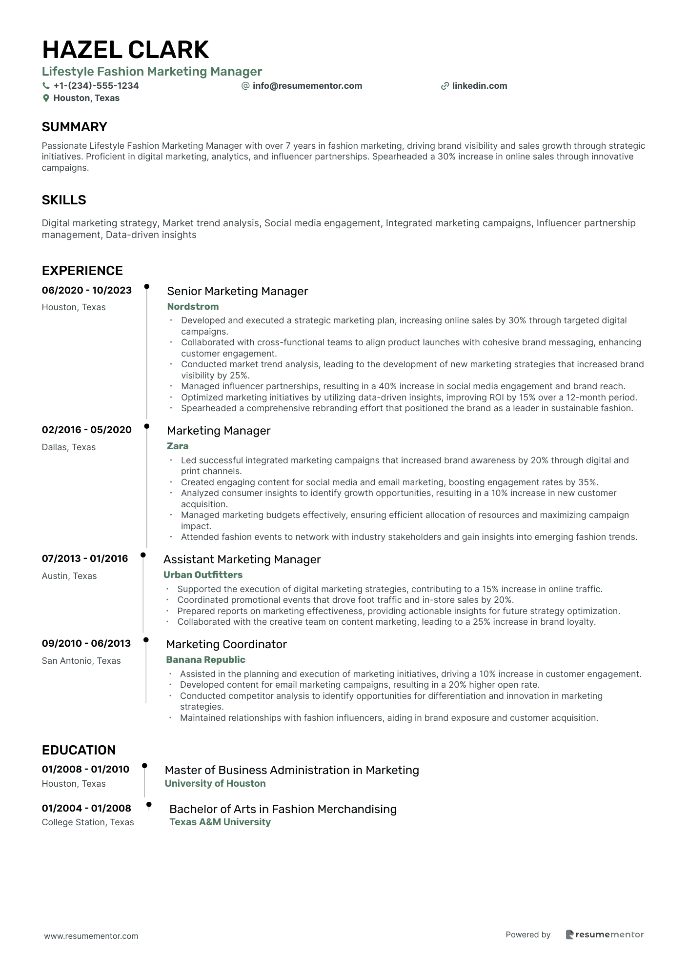 Lifestyle Fashion Marketing Manager