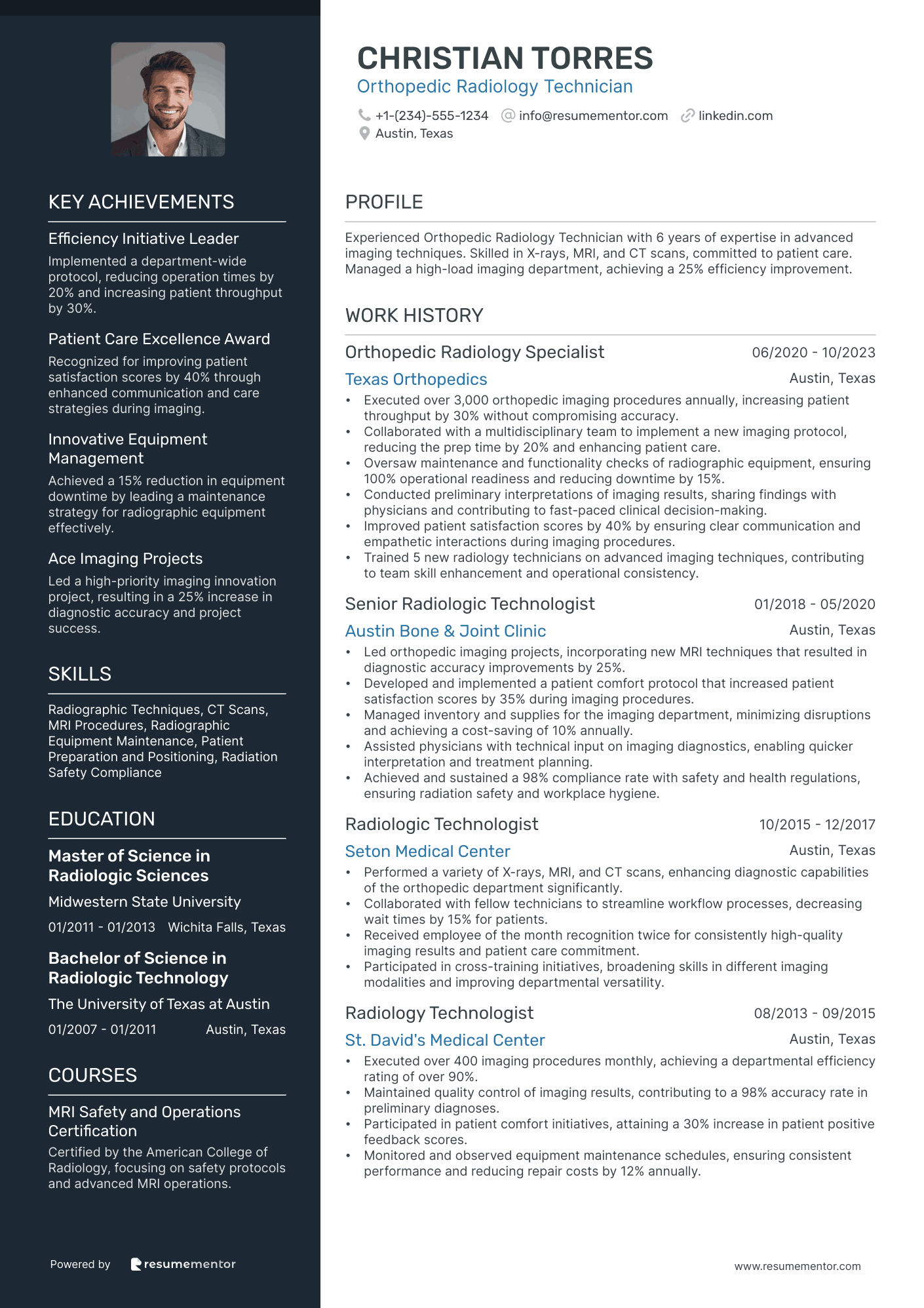 Orthopedic Radiology Technician