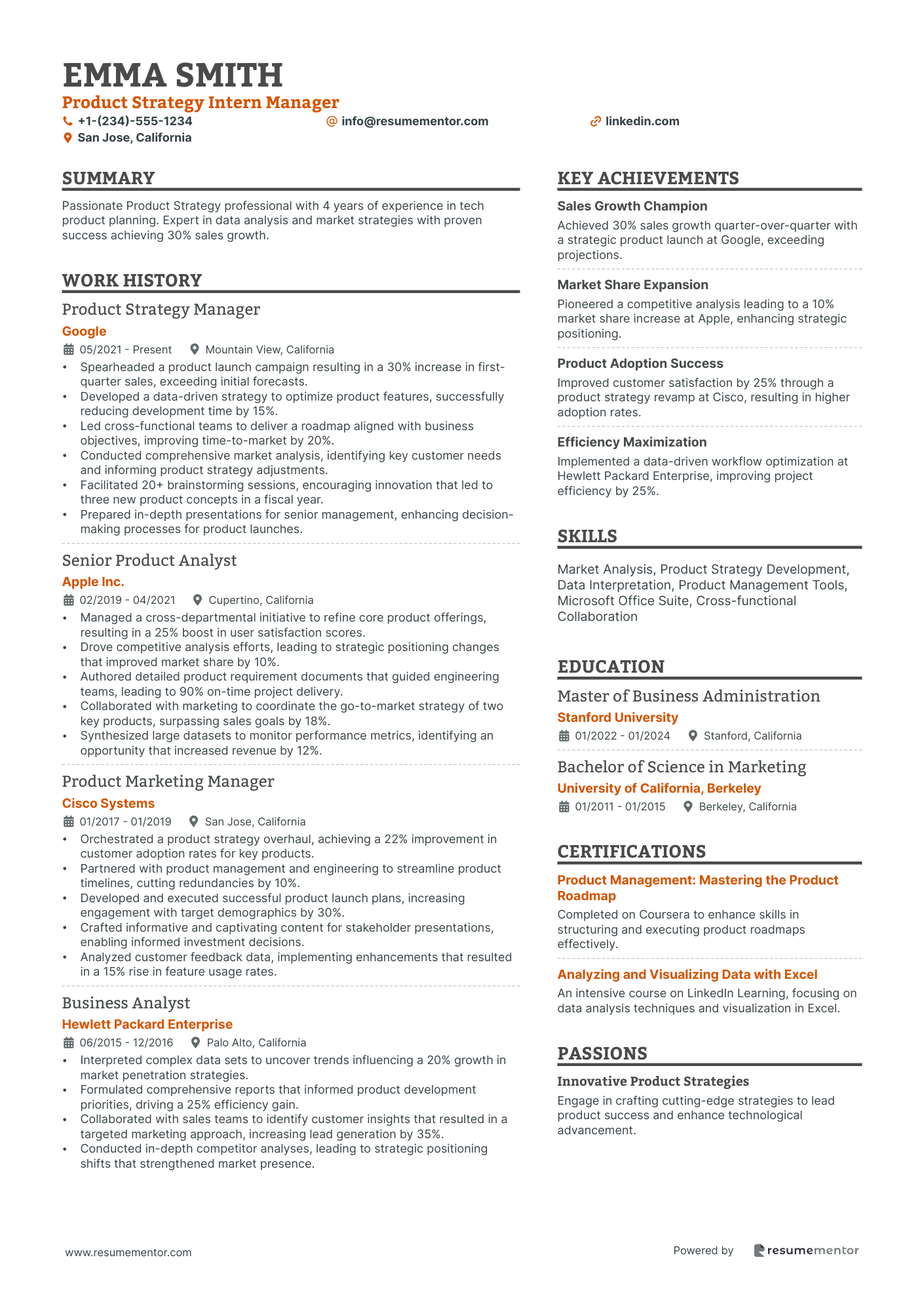 Product Strategy Intern Manager