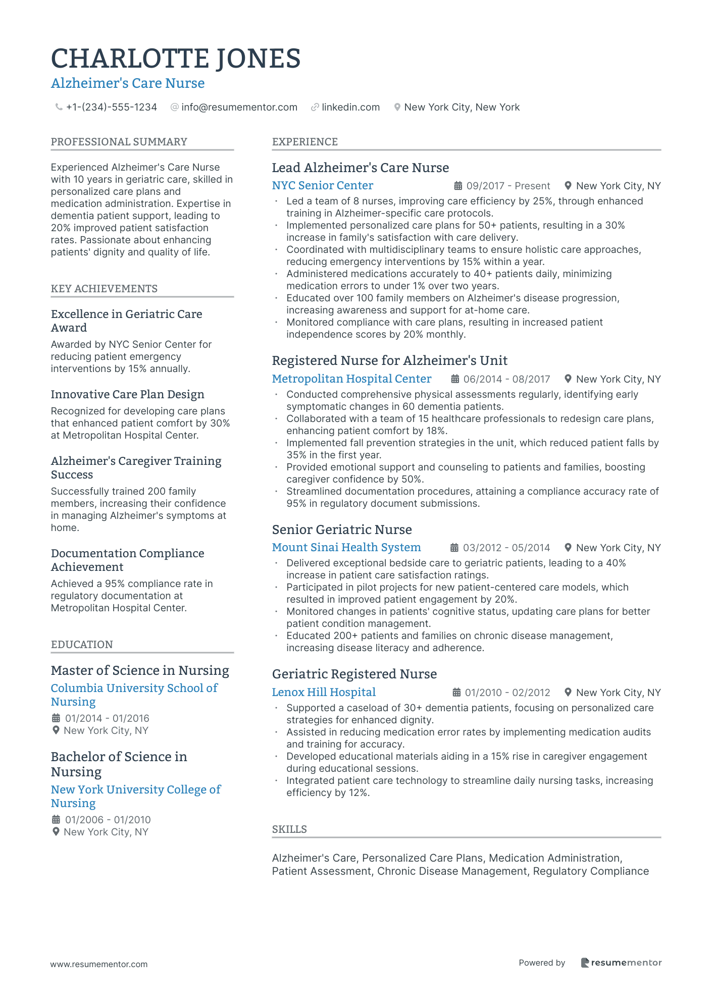 Alzheimer's Care Nurse