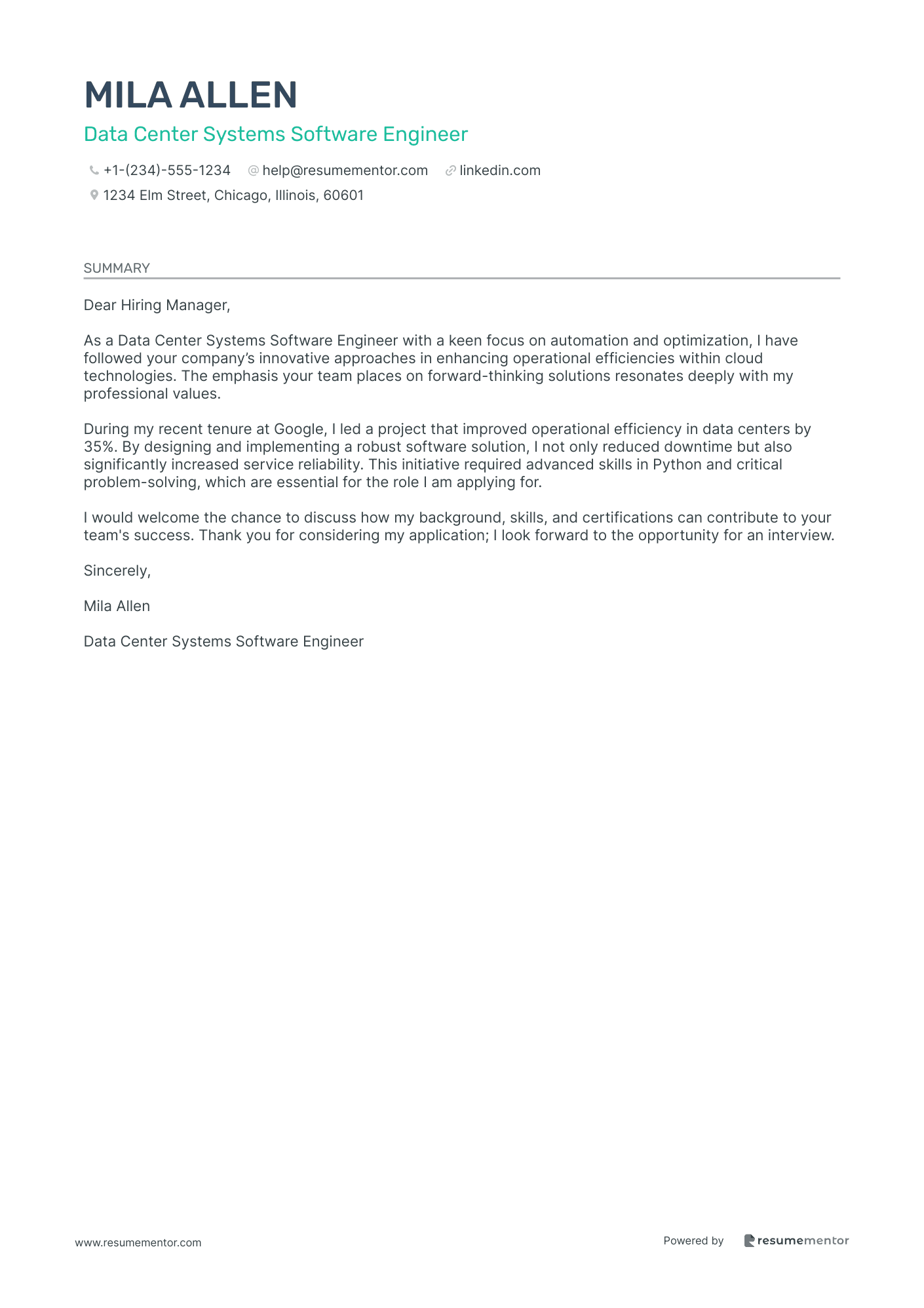Data Center Systems Software Engineer
