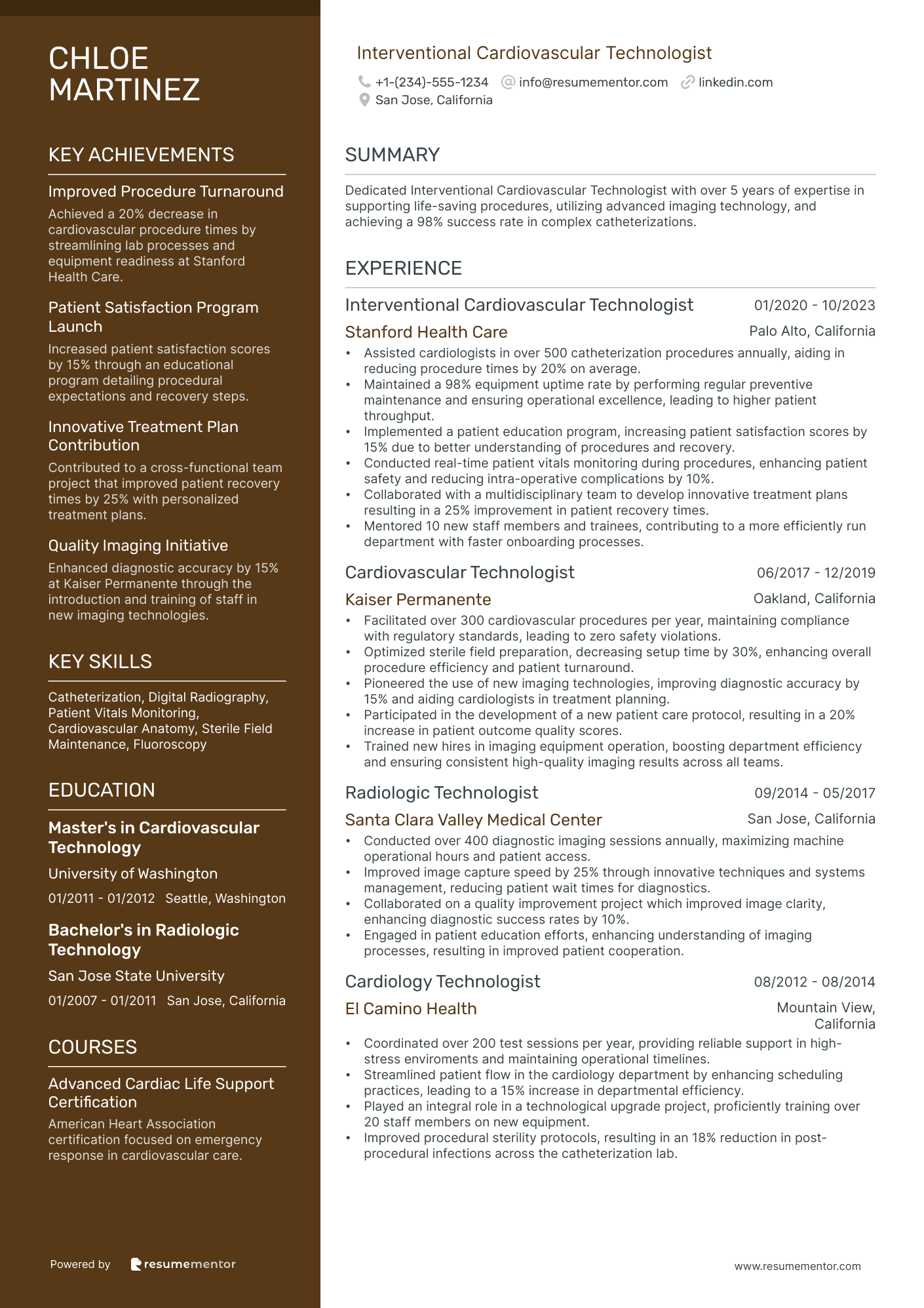 Interventional Cardiovascular Technologist