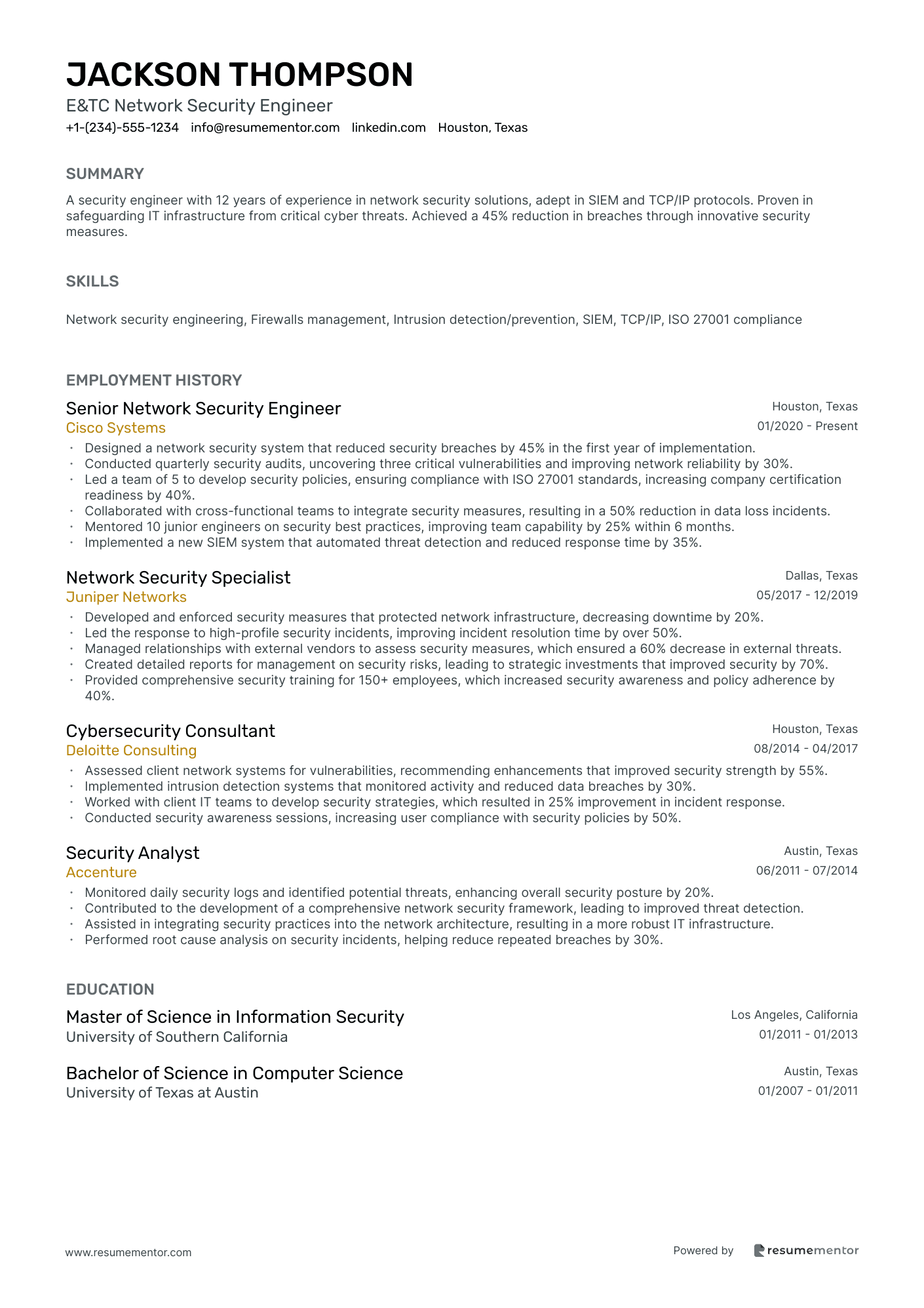E&TC Network Security Engineer