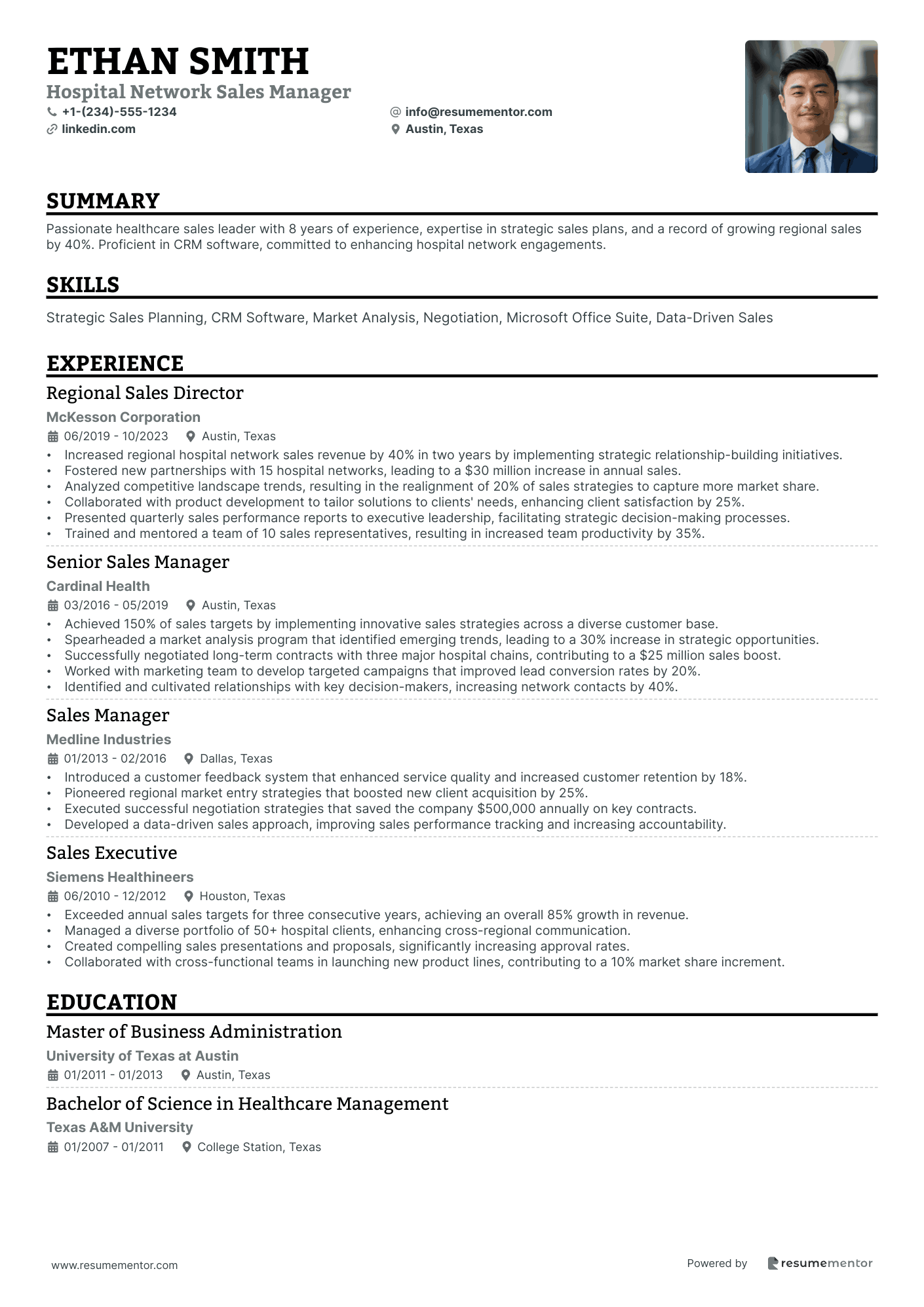 Hospital Network Sales Manager