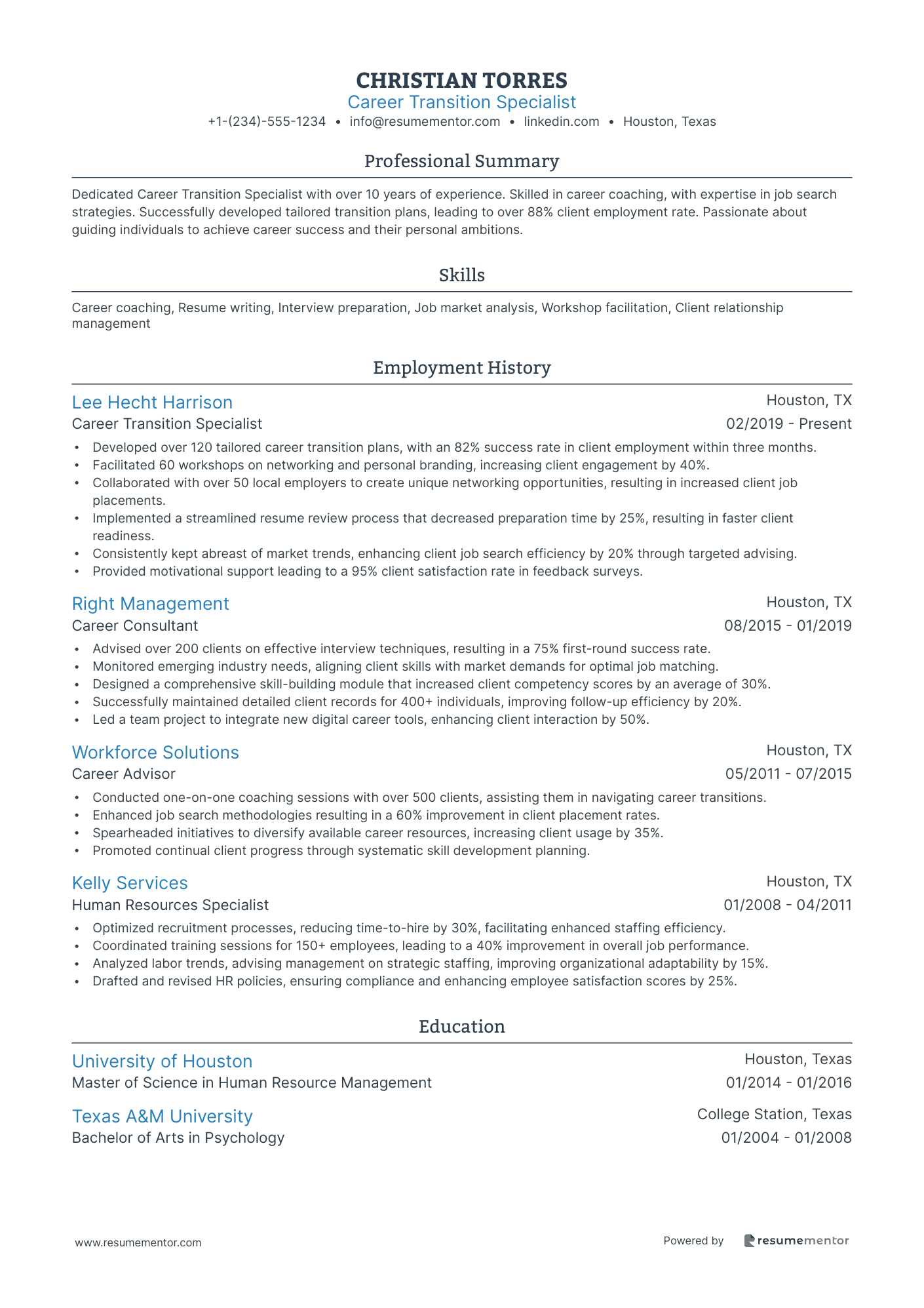 Career Transition Specialist