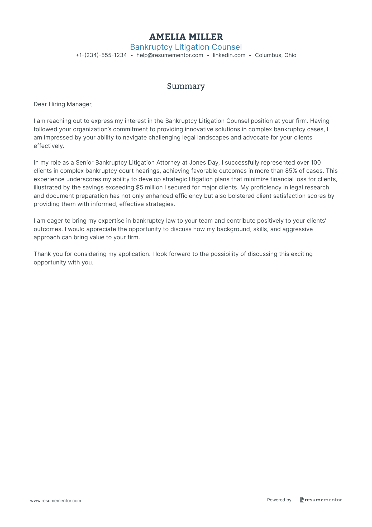Bankruptcy Litigation Counsel