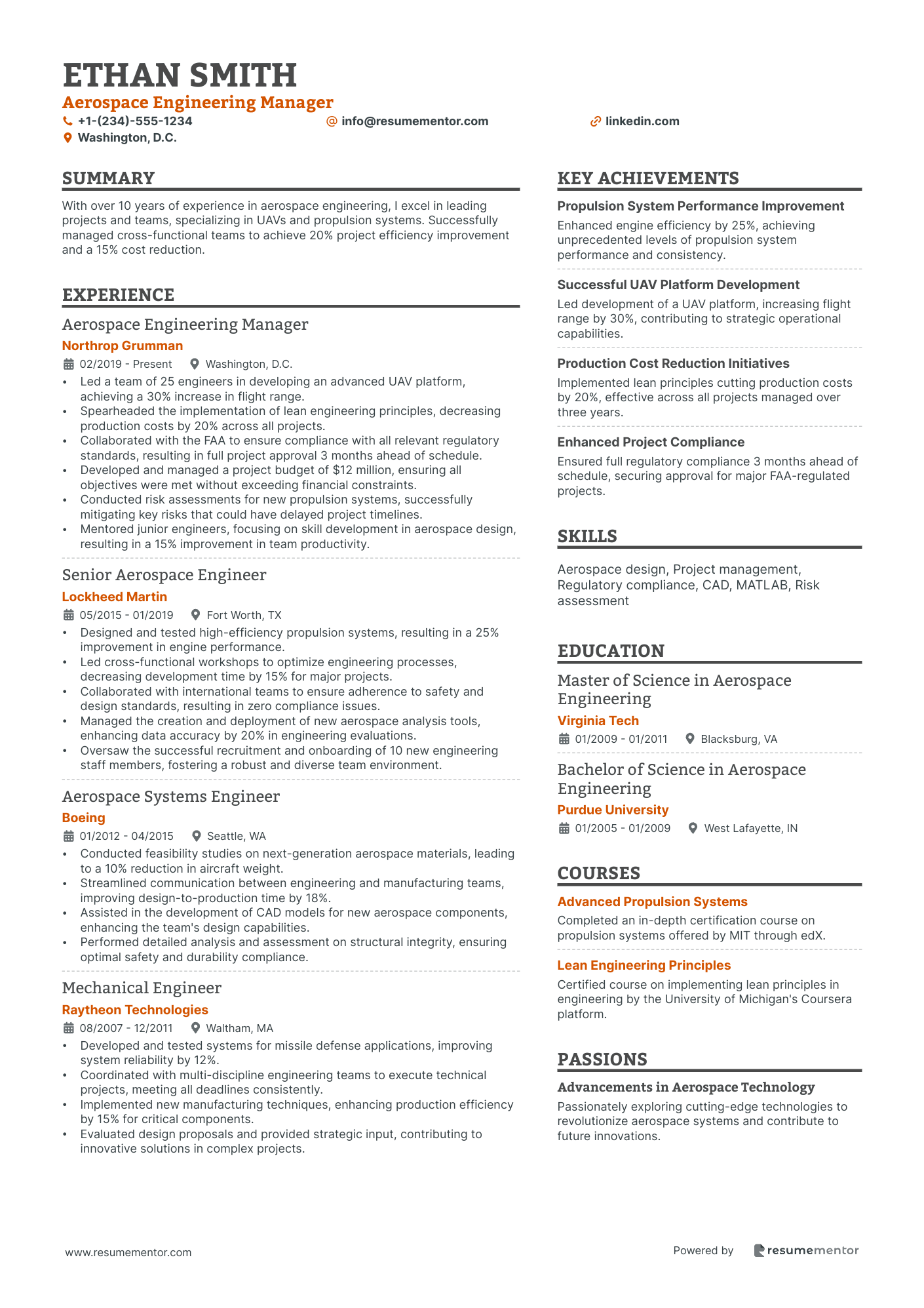 Aerospace Engineering Manager