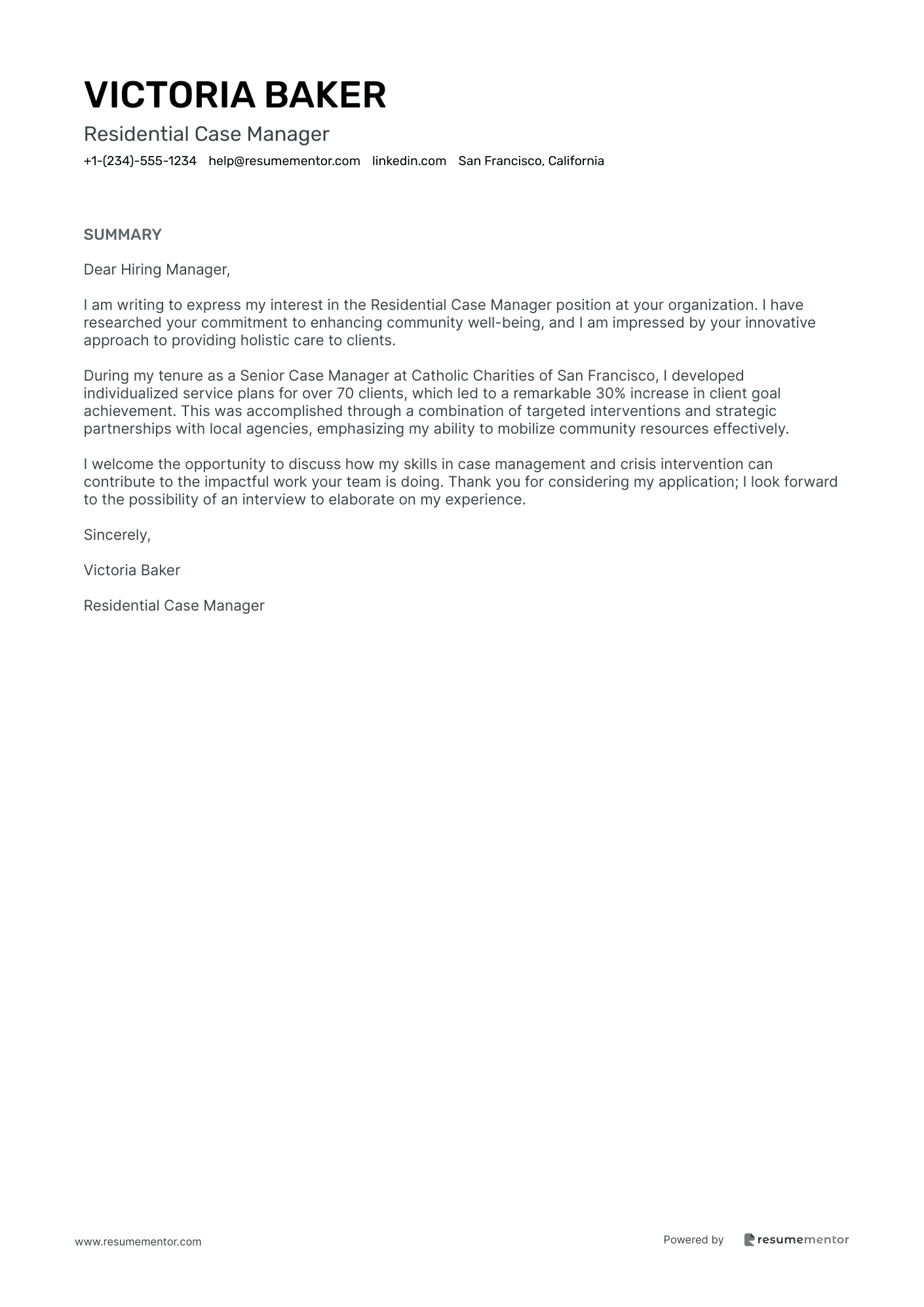 Residential Case Manager