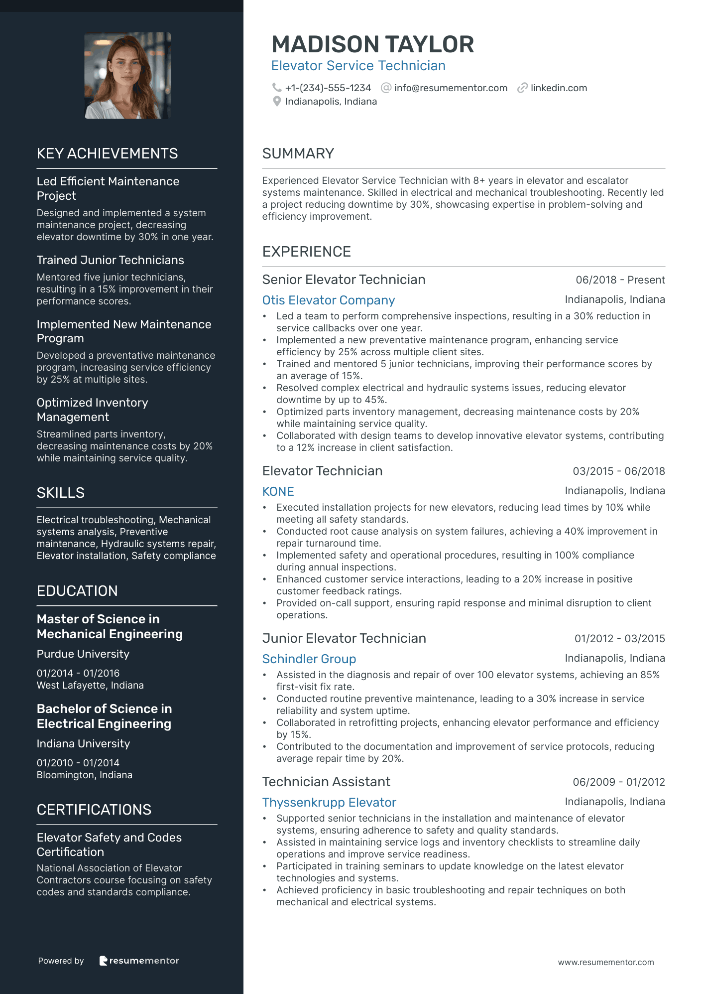 Elevator Service Technician