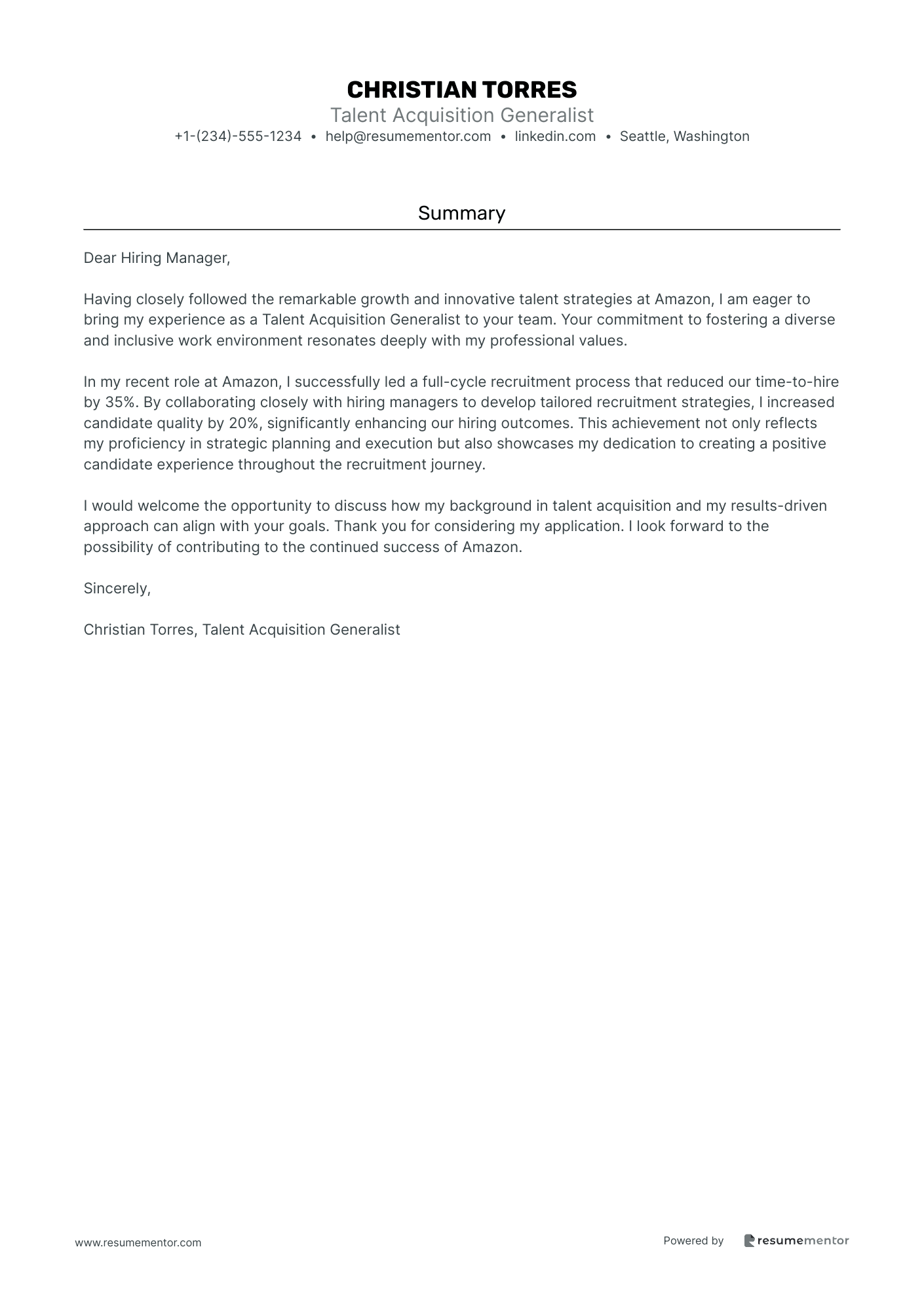 Talent Acquisition Generalist