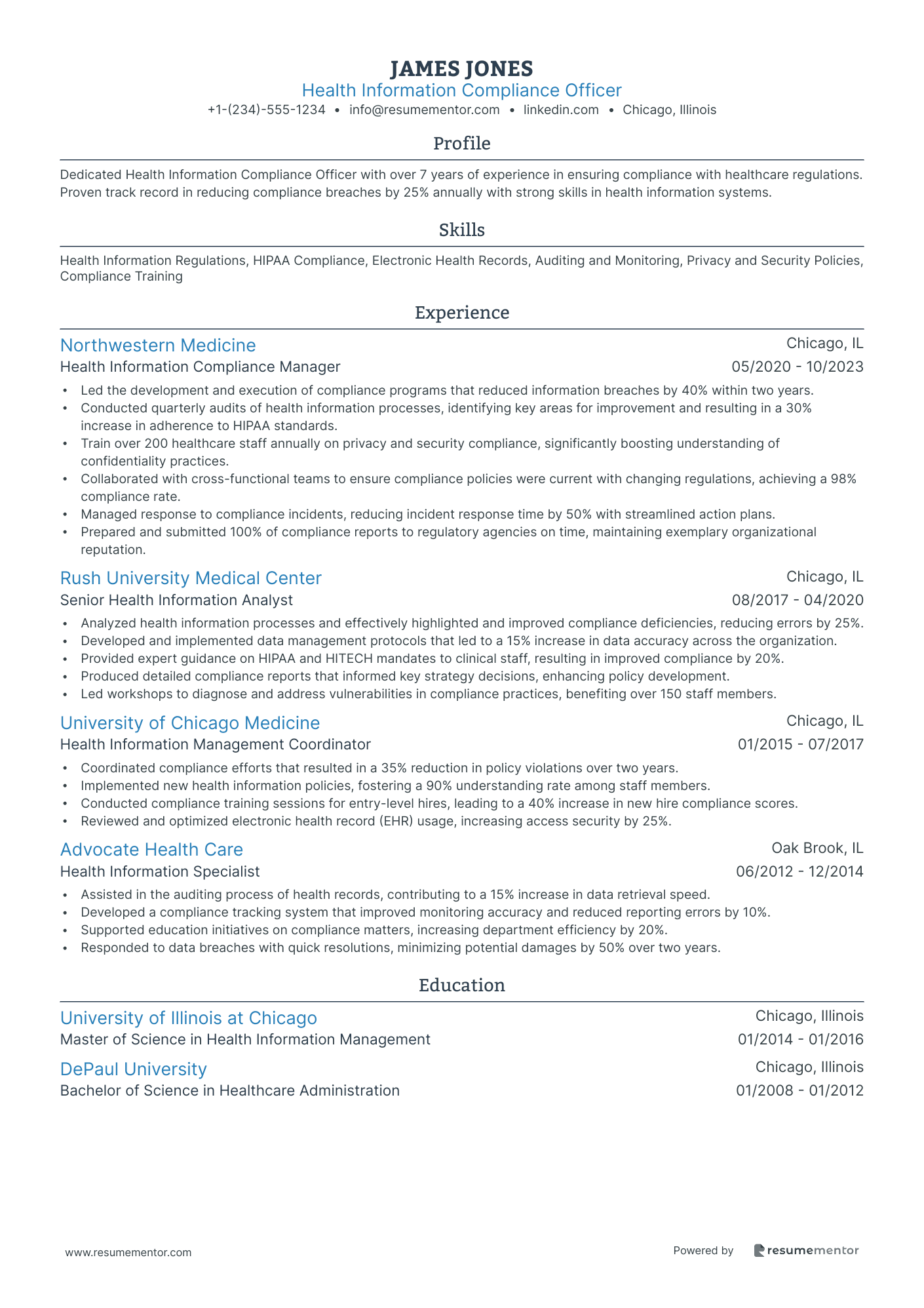 Health Information Compliance Officer