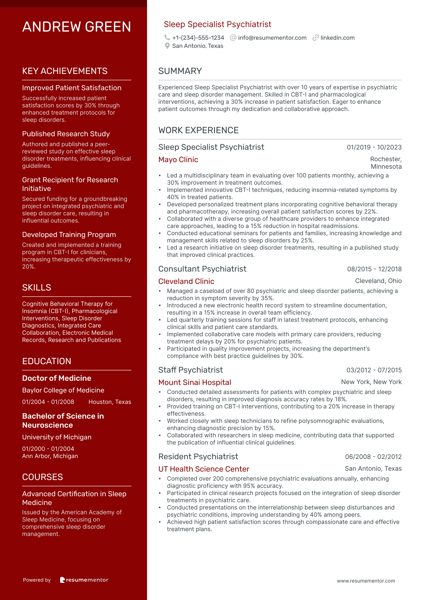 Sleep Specialist Psychiatrist