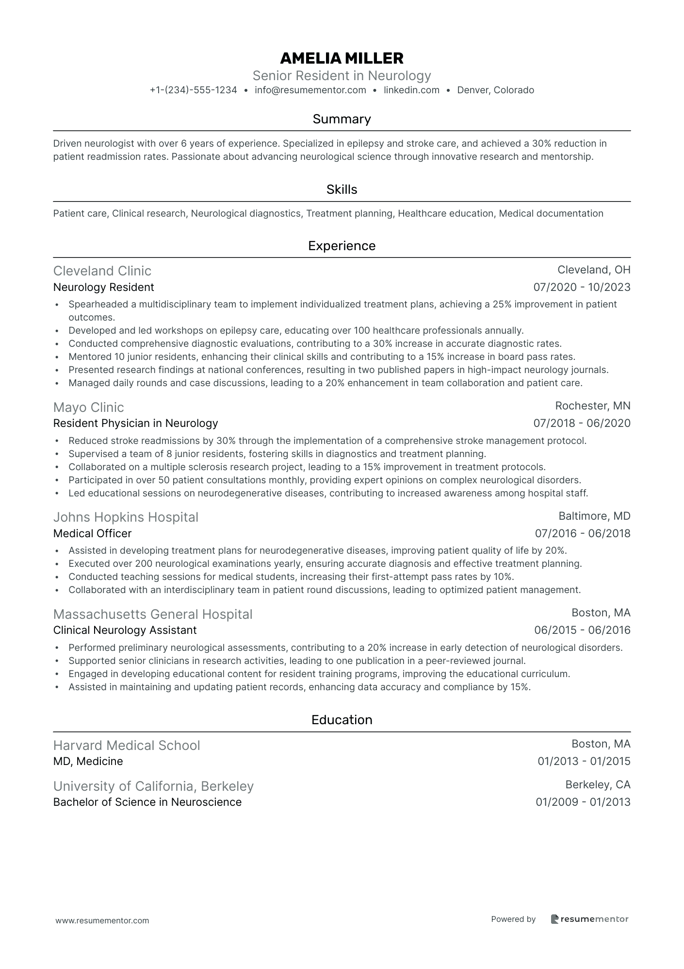 Senior Resident in Neurology