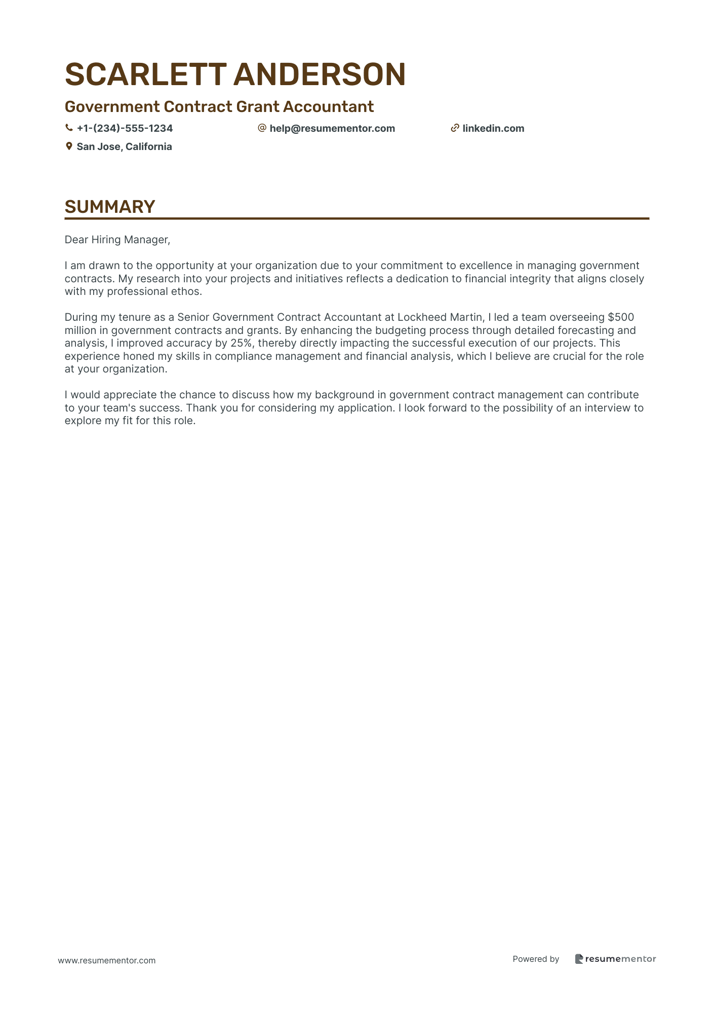 Government Contract Grant Accountant