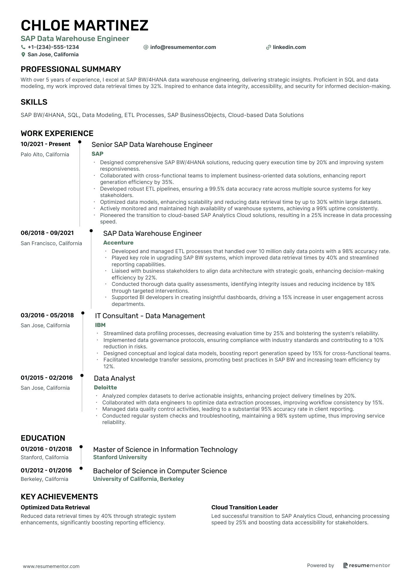 SAP Data Warehouse Engineer