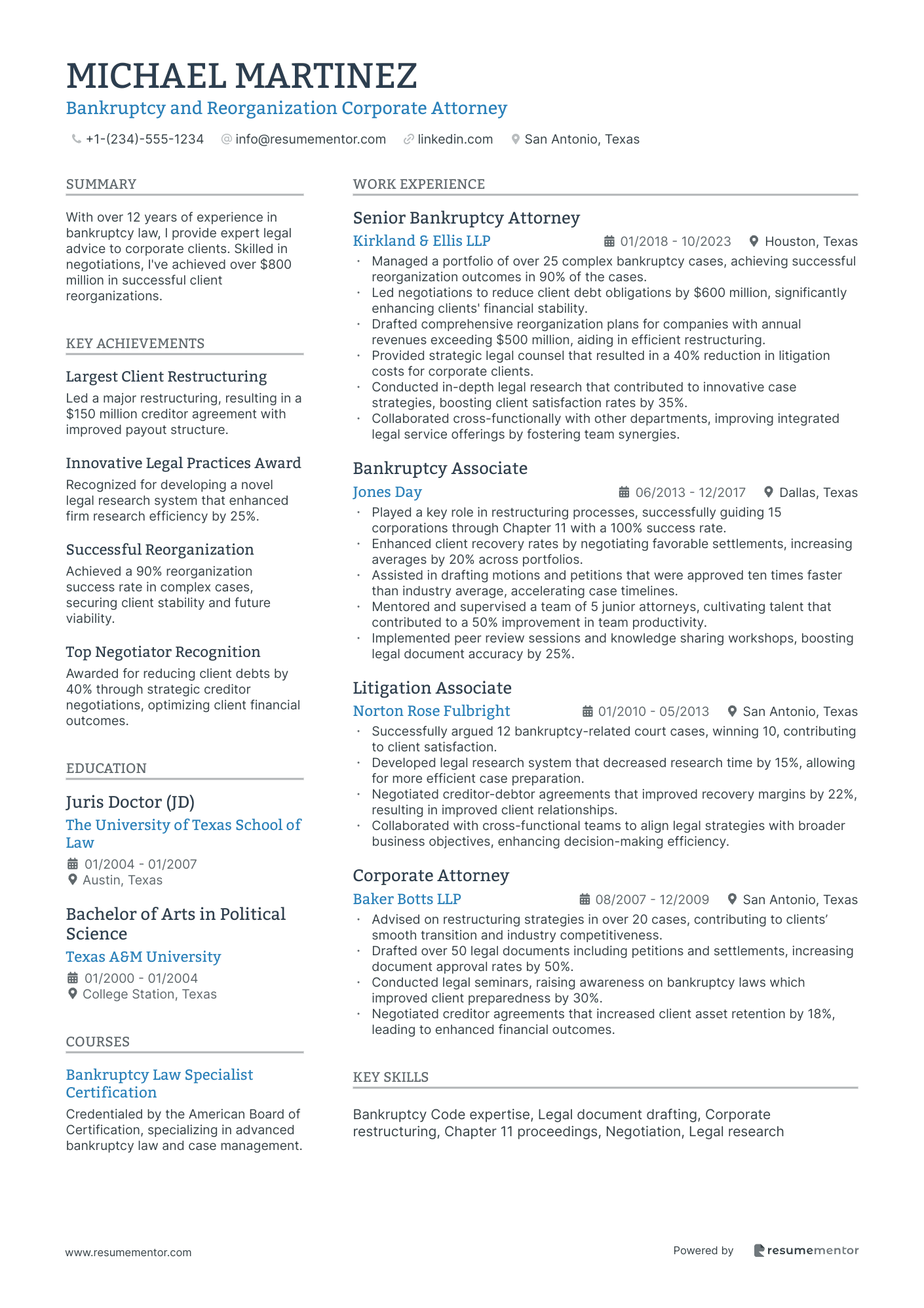 Bankruptcy and Reorganization Corporate Attorney