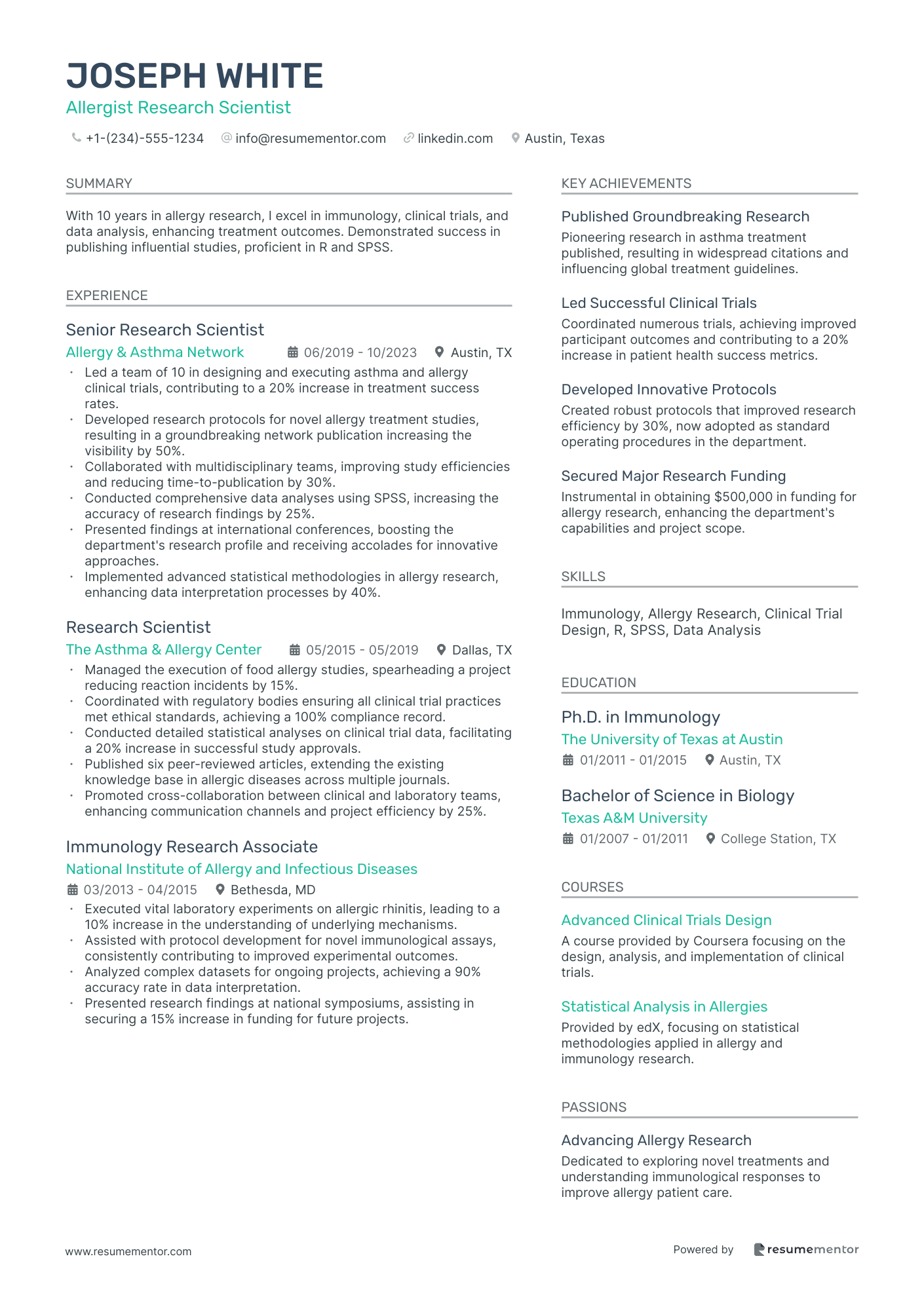 Allergist Research Scientist