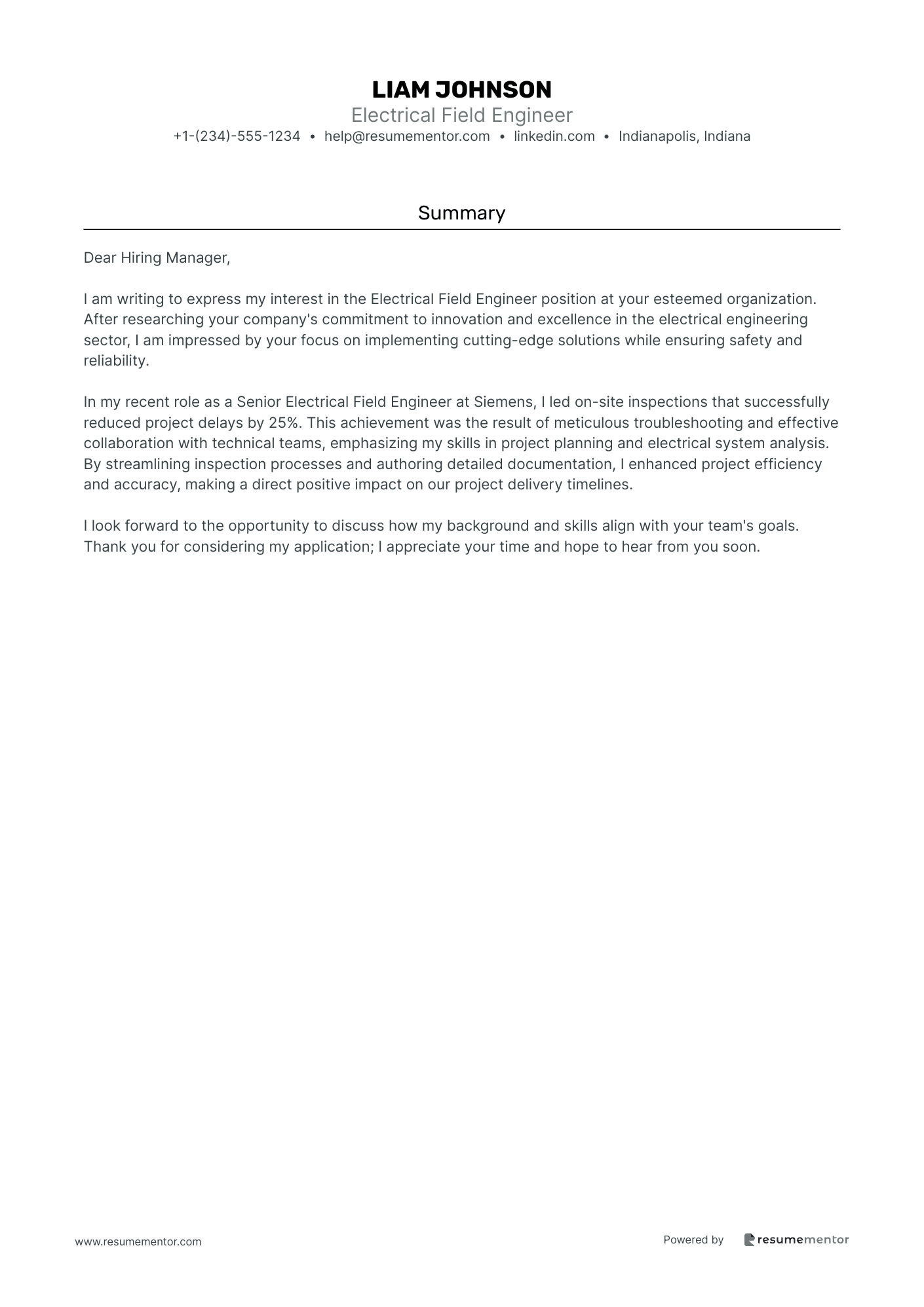 Electrical Field Engineer